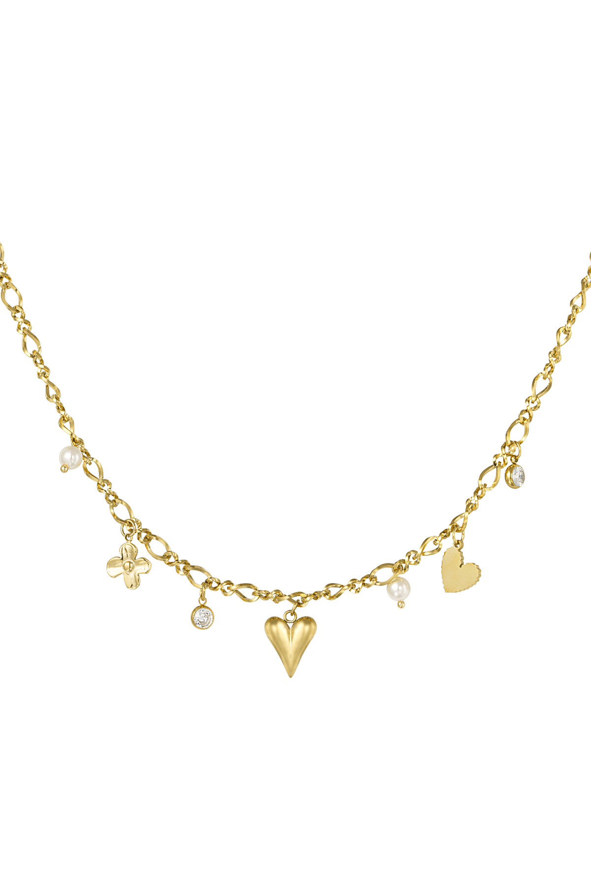 Sparkling love necklace - gold h5 