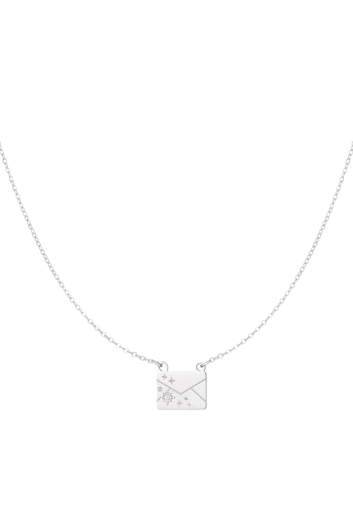 Secret note necklace - silver h5 