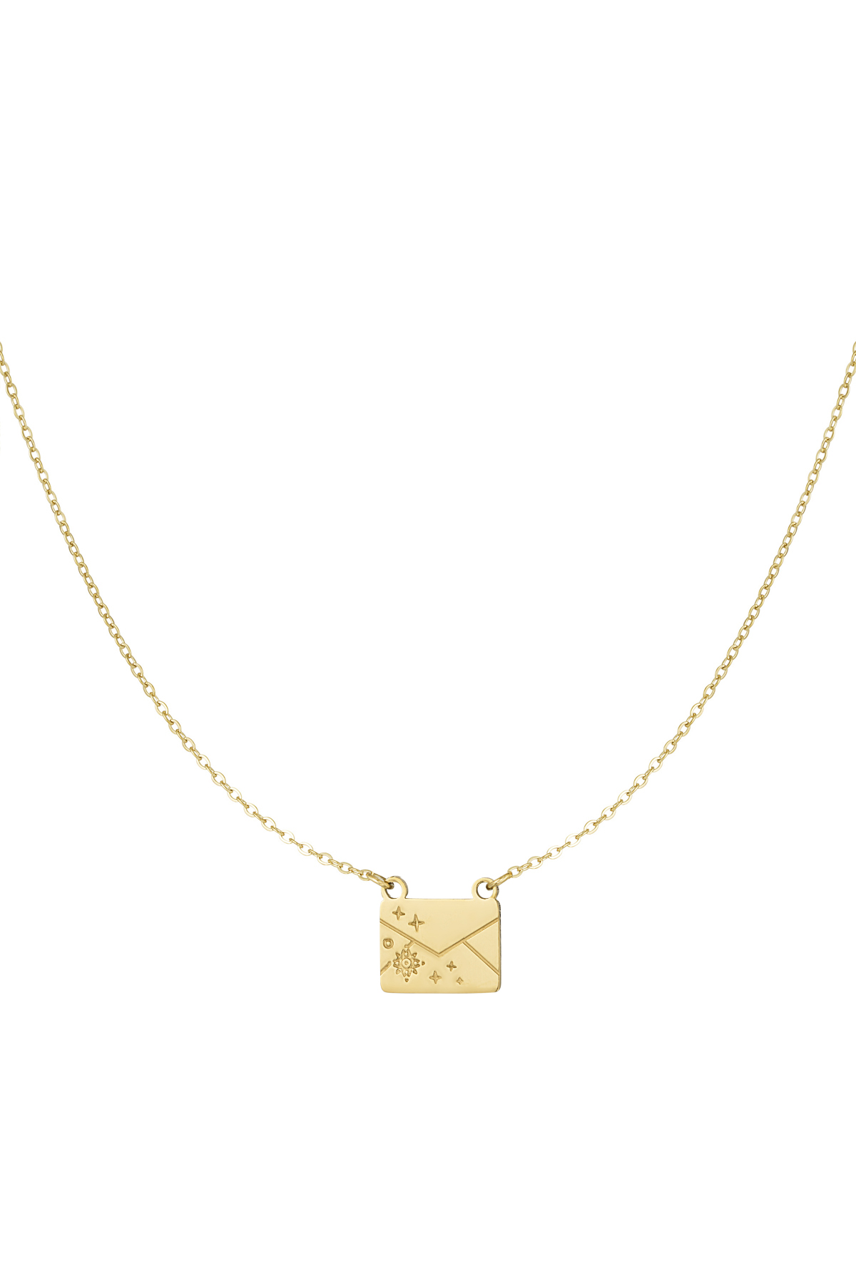 Secret note necklace - gold h5 