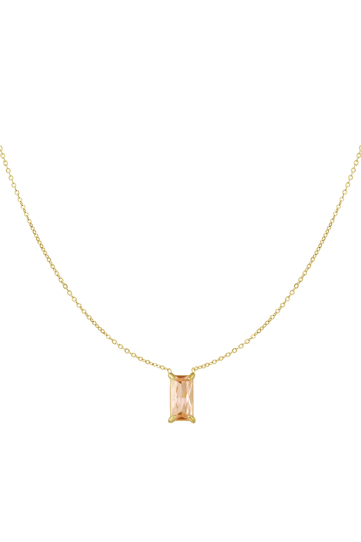 Sleek sparkle necklace - champagne 