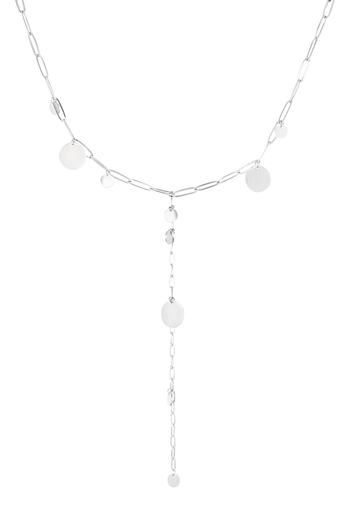 Classic coins necklace - silver h5 