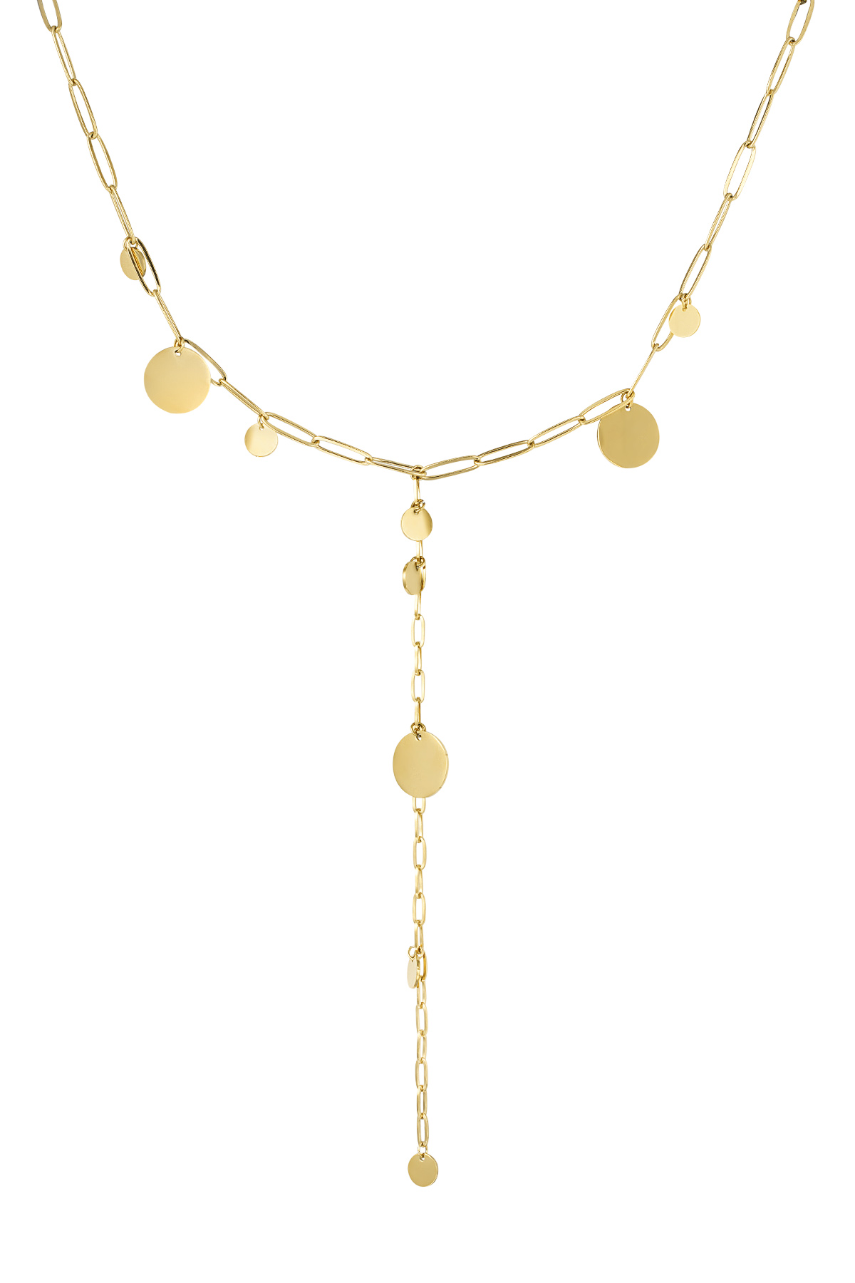 Classic coins necklace - gold h5 