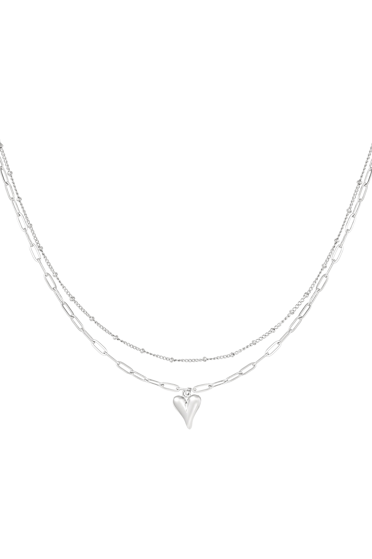 Loving layers necklace - silver h5 