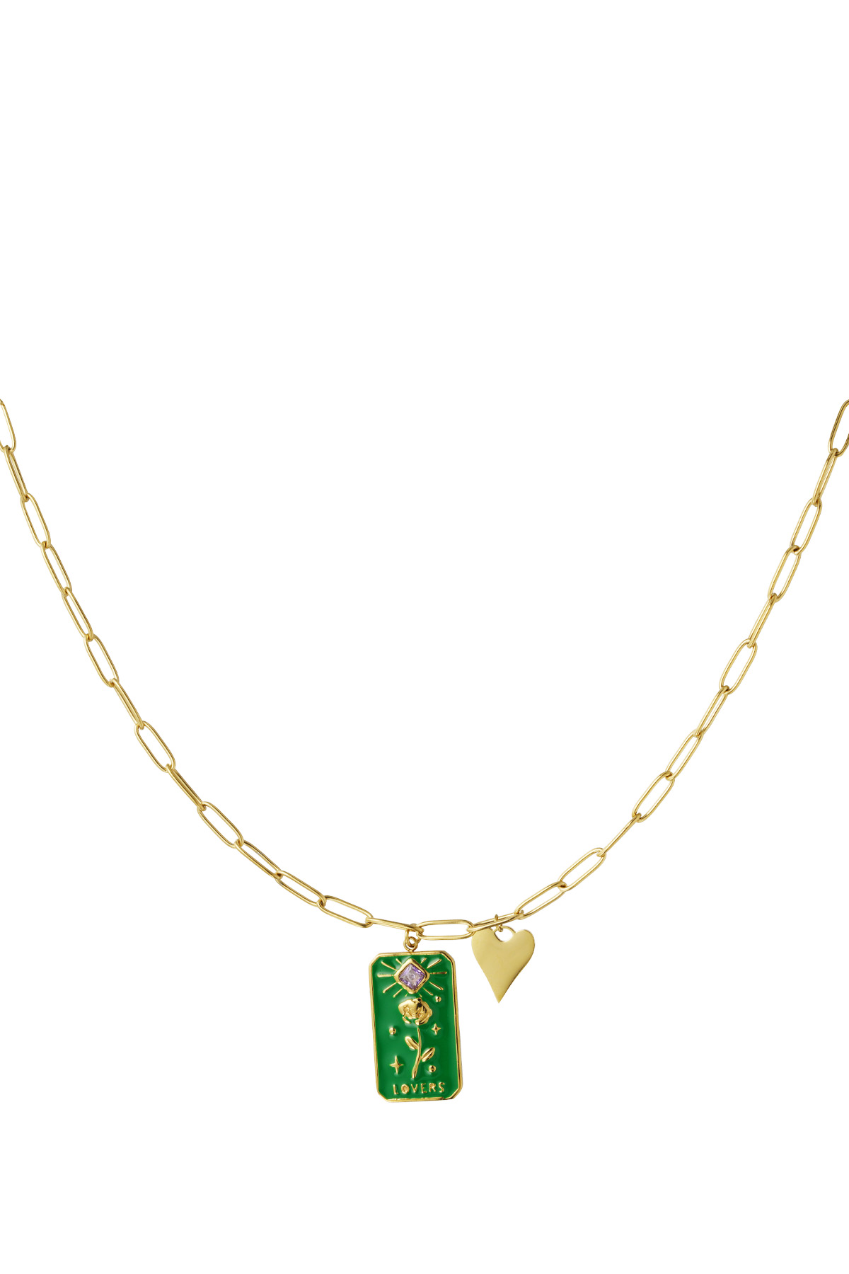 Mystic charm necklace - gold h5 