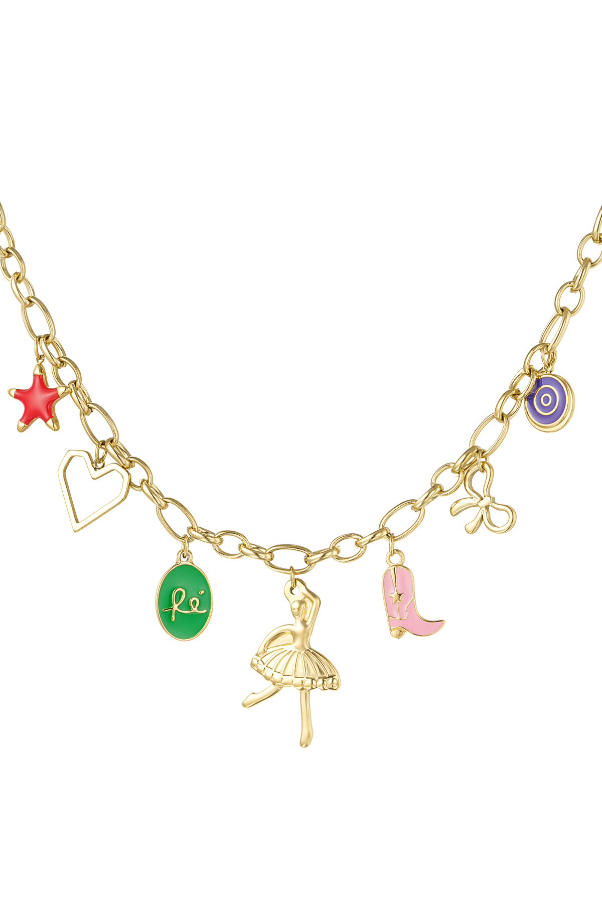 Twinkle charms necklace - gold h5 