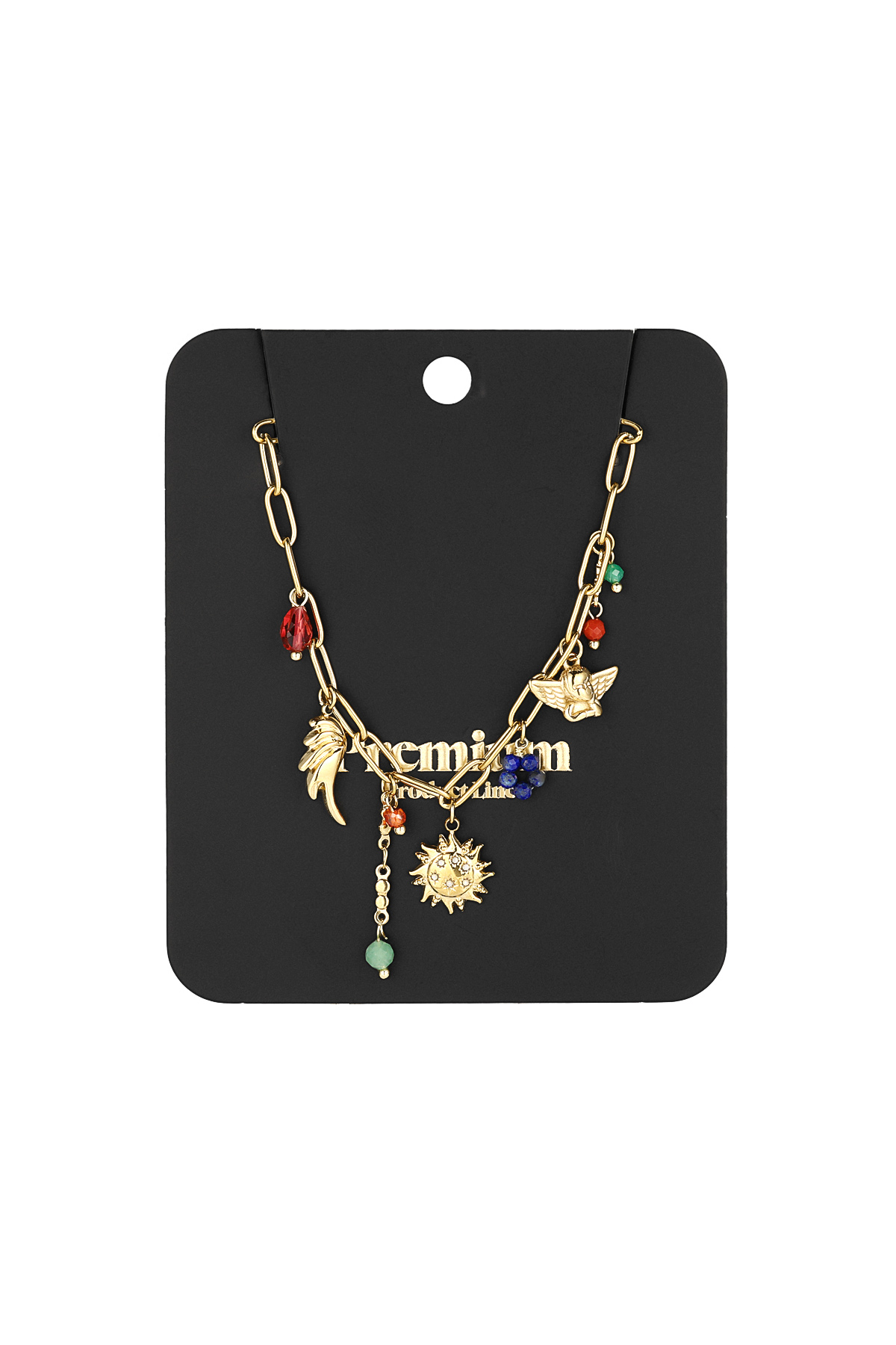 Funky festive necklace - Gold color h5 Picture3