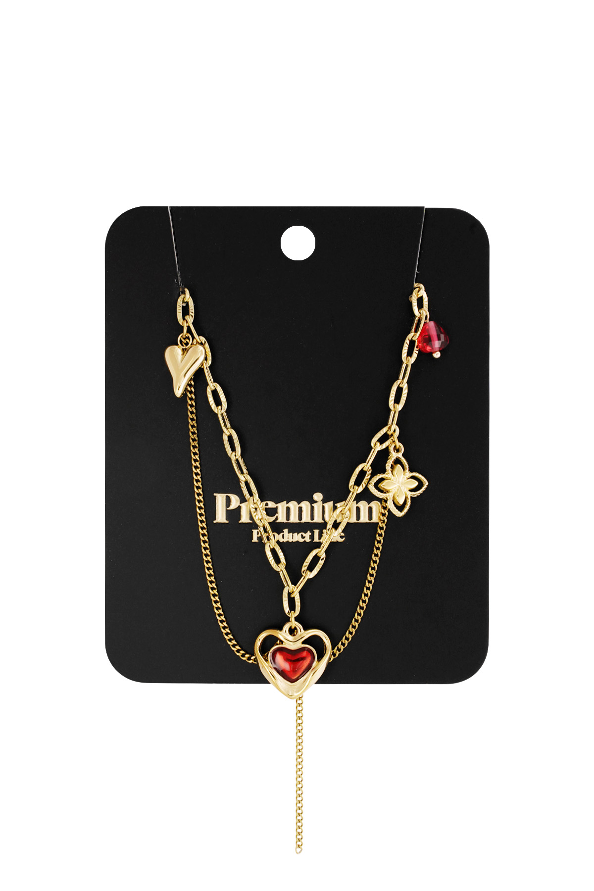 Pulse of love charm necklace - Gold color h5 Picture3