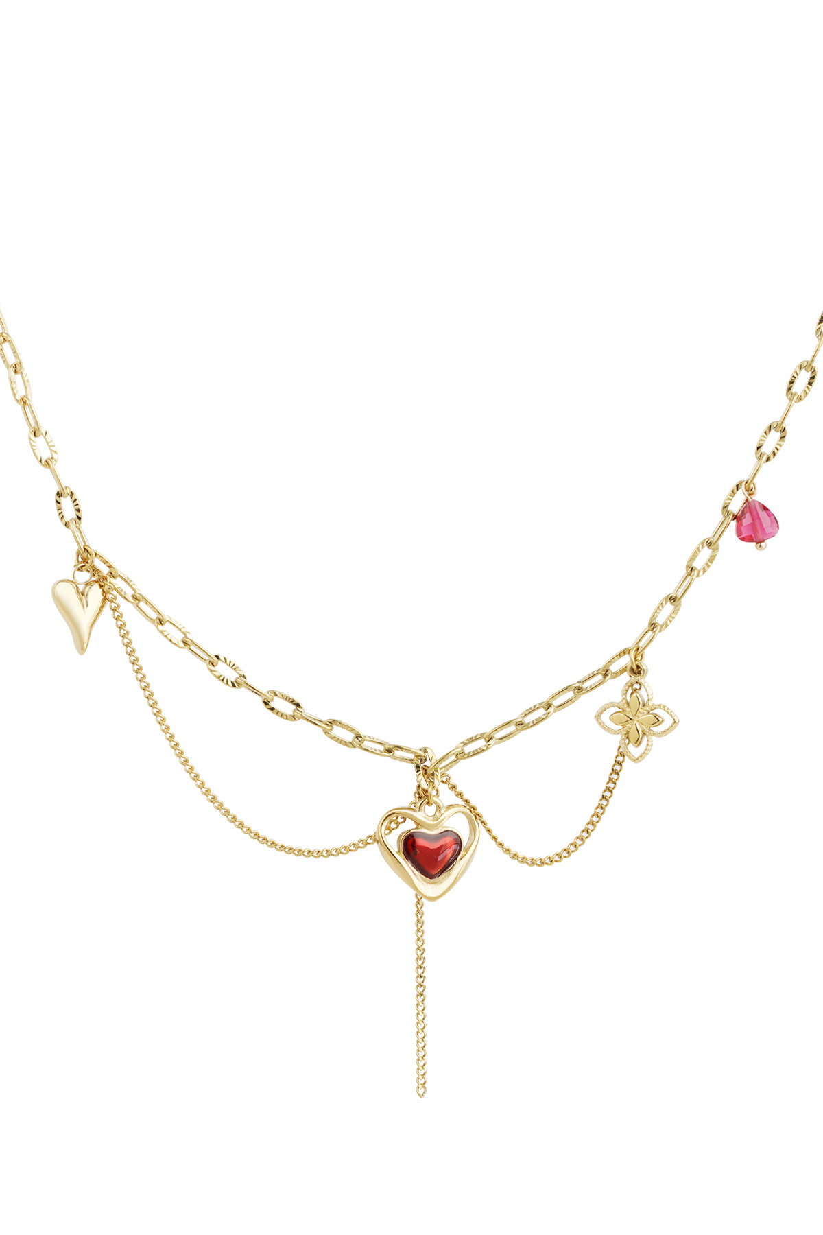 Pulse of love charm necklace - Gold color h5 