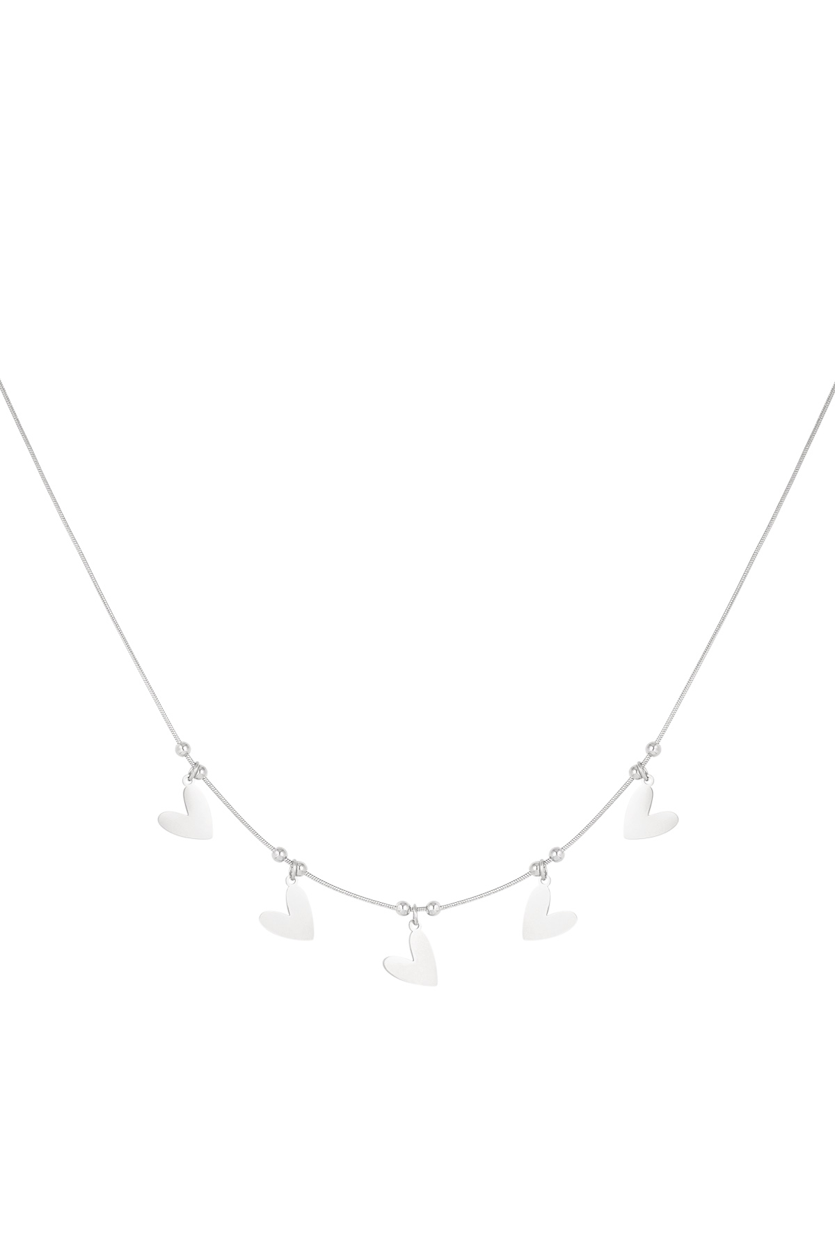 Heart to heart necklace - silver h5 