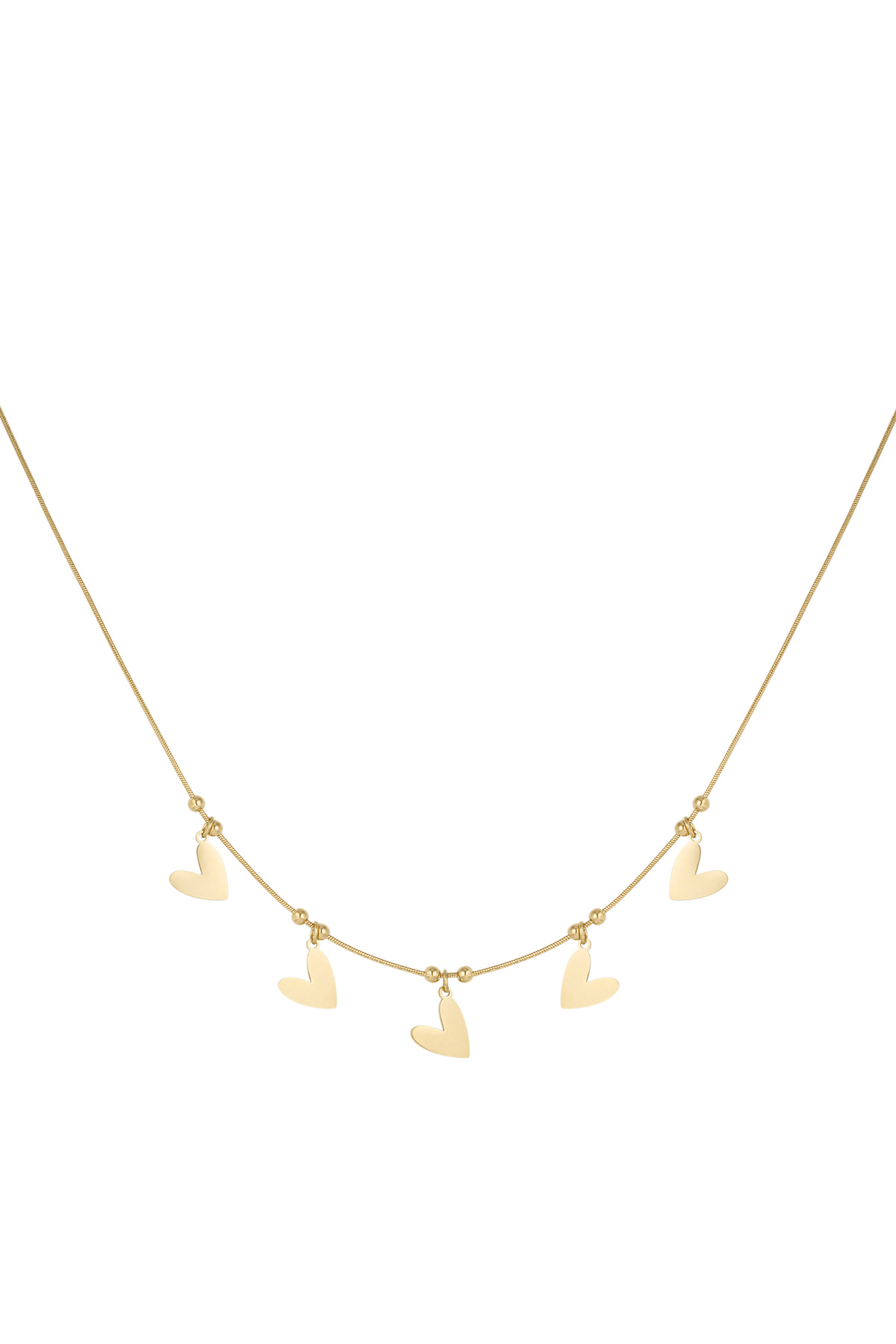 Heart to heart necklace - gold h5 