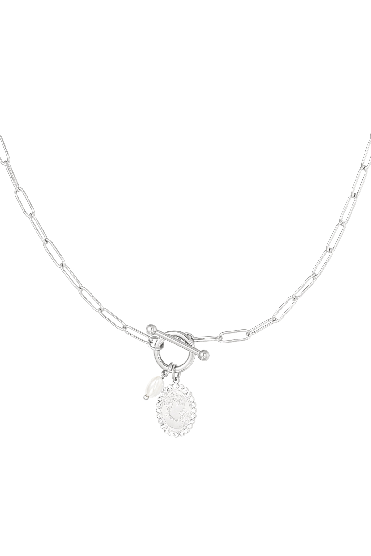 Necklace classy lady - silver h5 