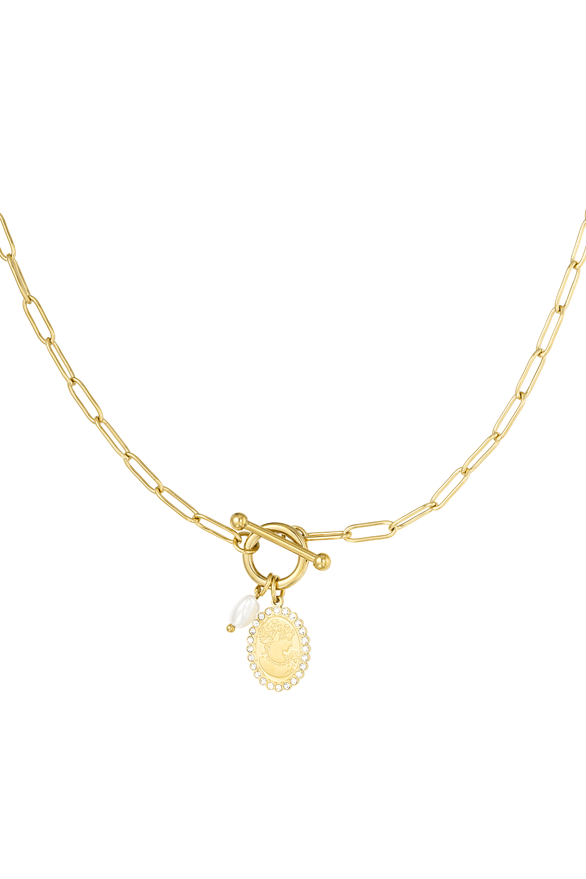 Necklace classy lady - gold h5 