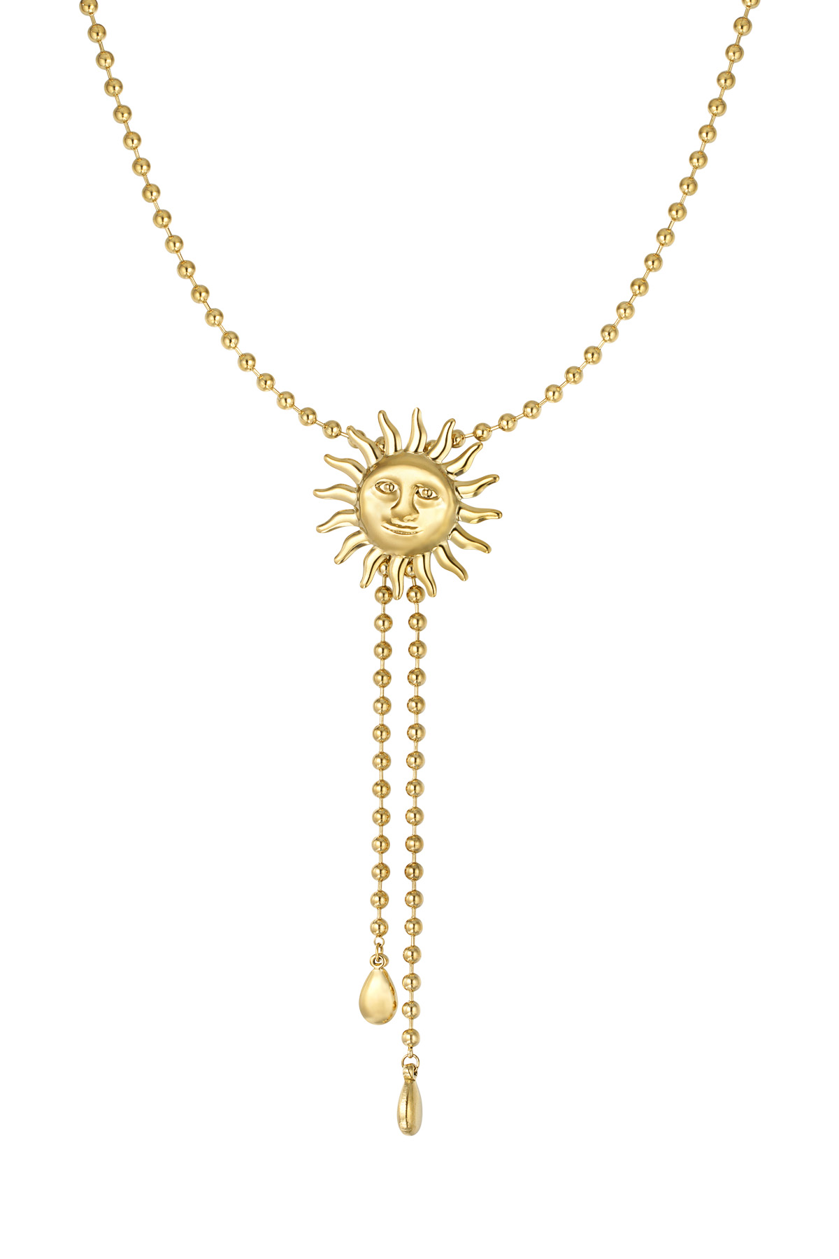 Sunny Charm long necklace - gold h5 