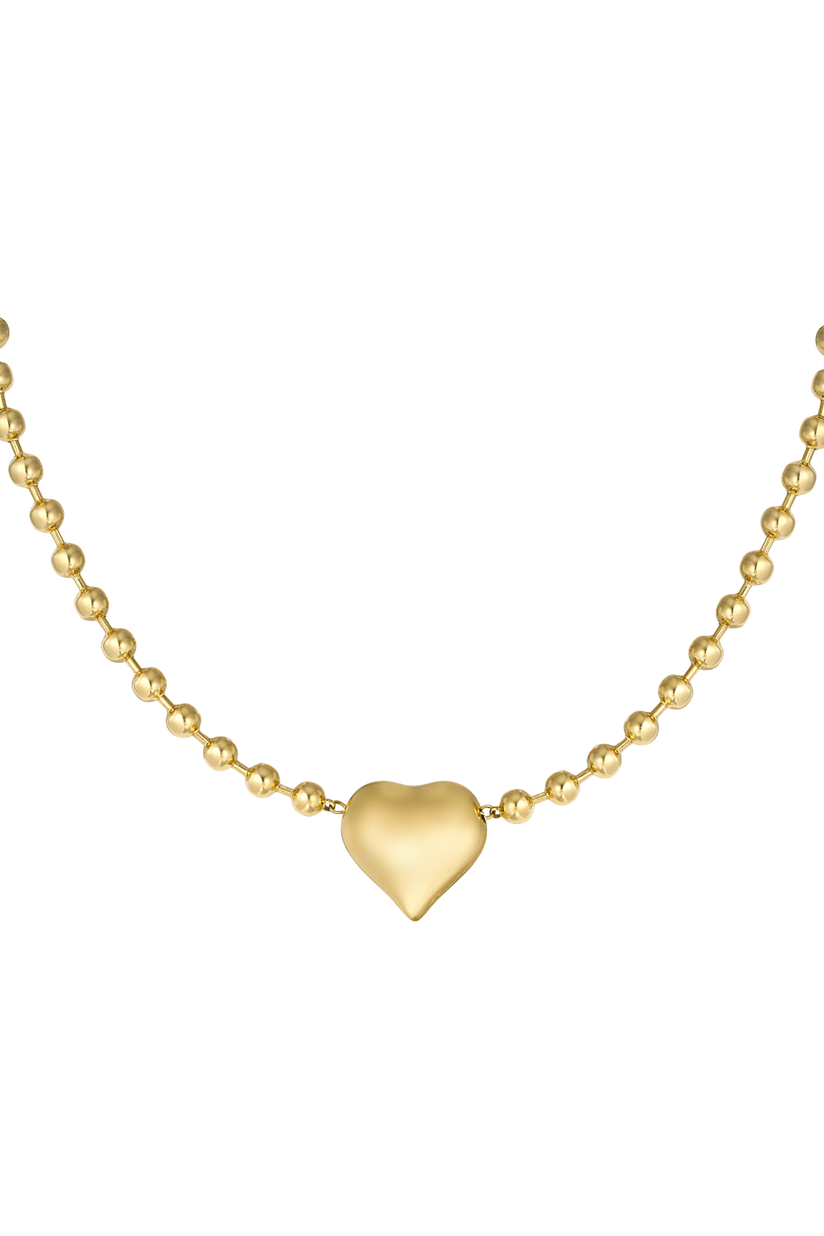 Chain big heart - gold h5 