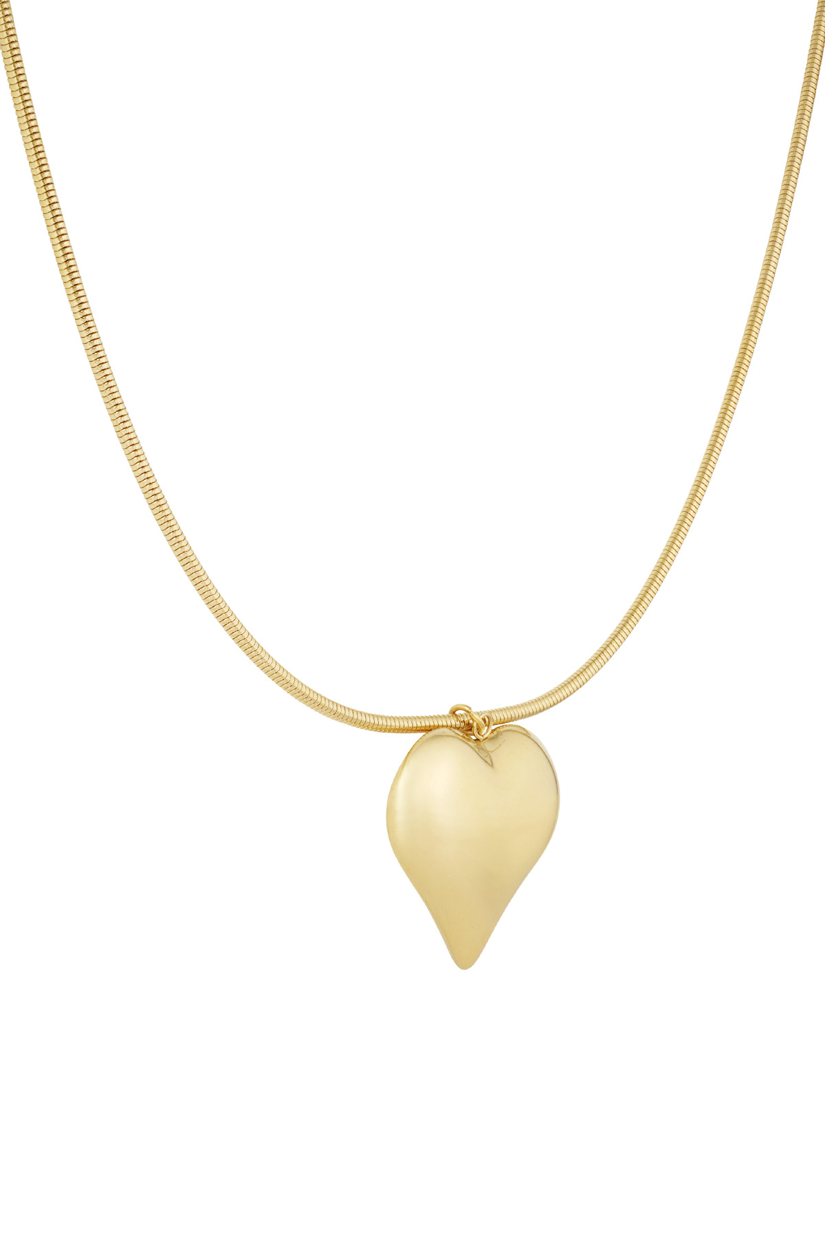 Bold heart necklace - gold h5 Picture4