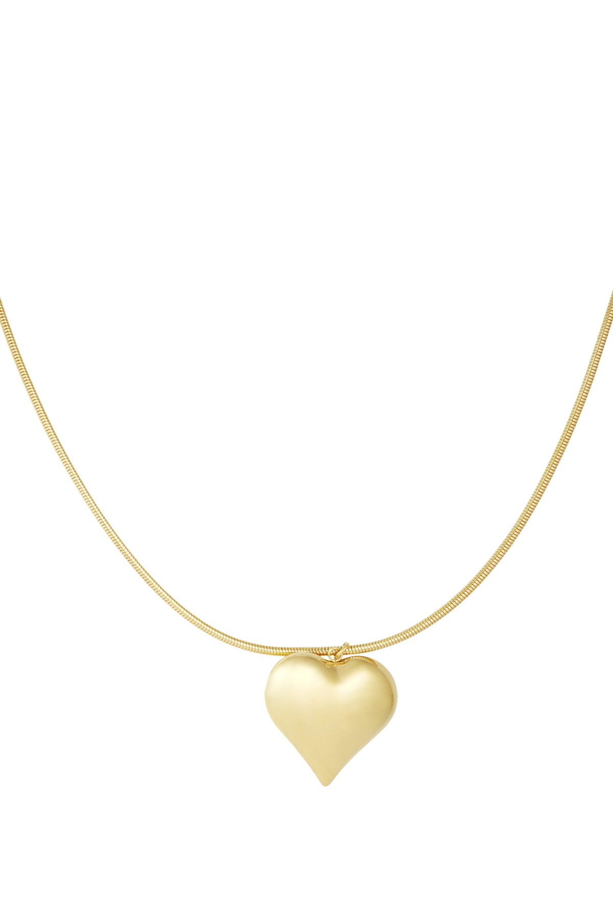 Bold heart necklace - gold h5 