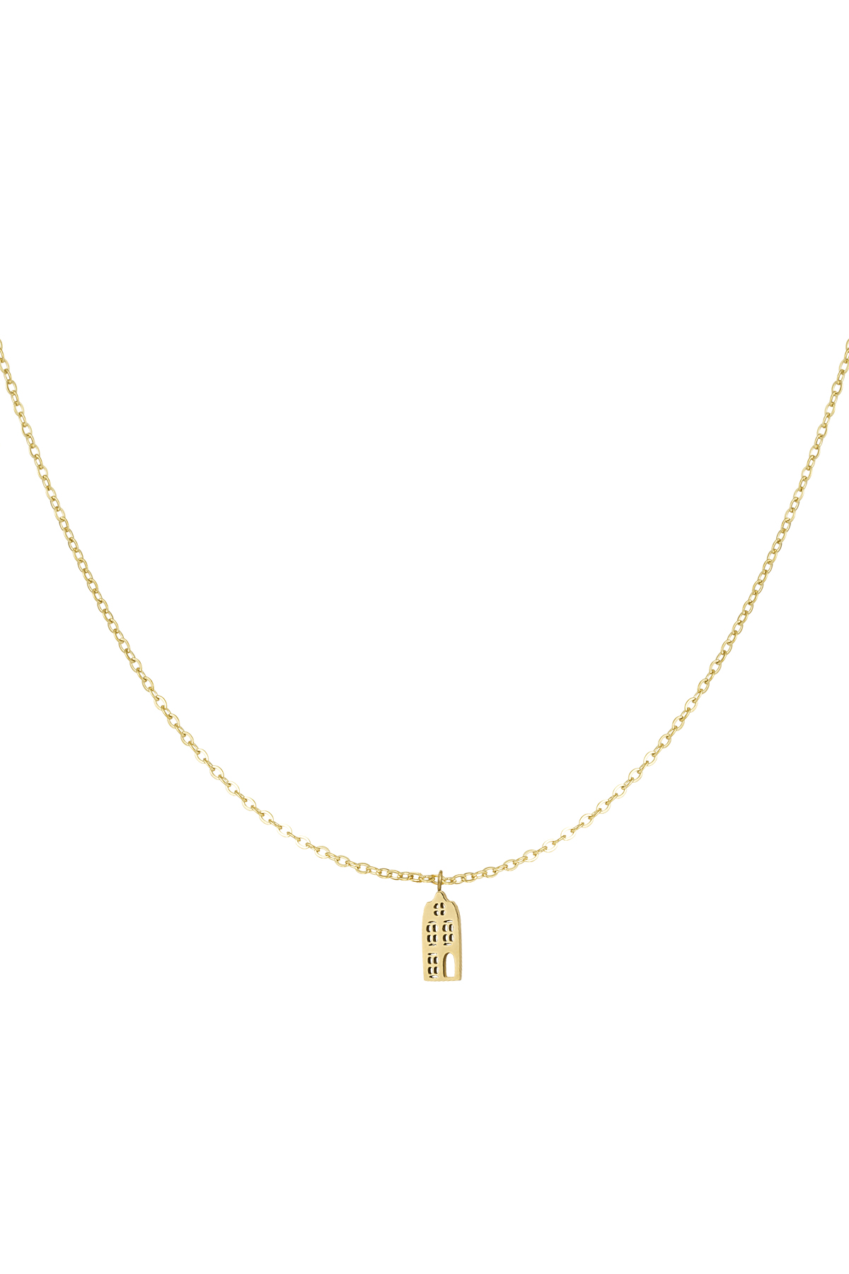 Amsterdam house necklace - gold h5 