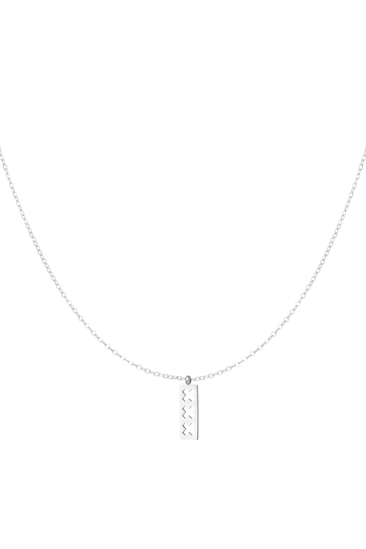 Trio X necklace - Silver Color color h5 