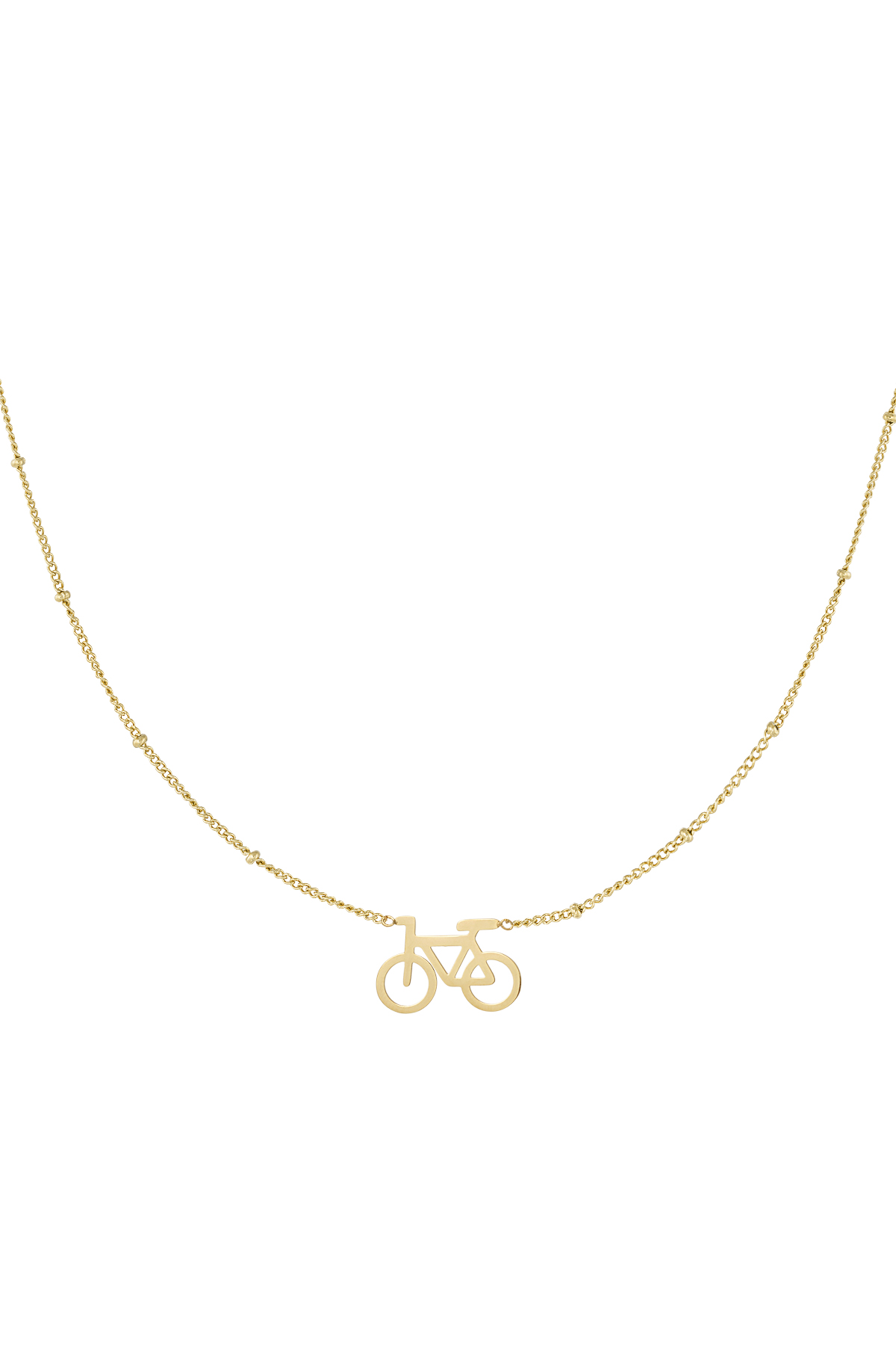 Cycle chic necklace - gold h5 