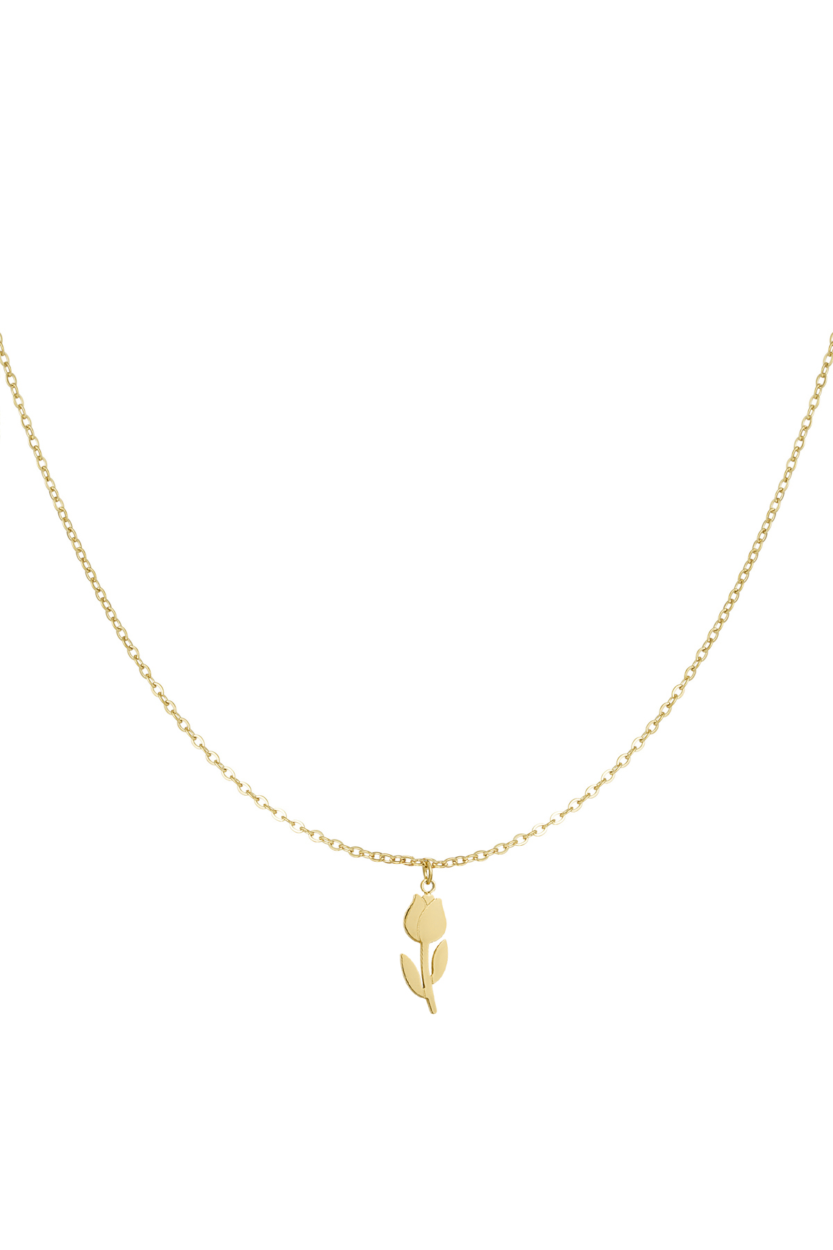 Tulip necklace - gold h5 