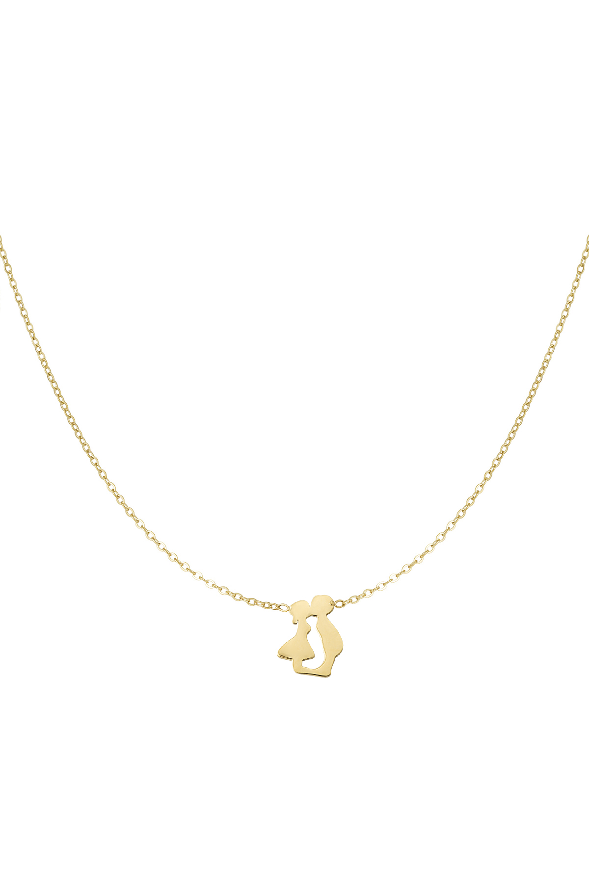 Dutch kiss necklace - gold h5 