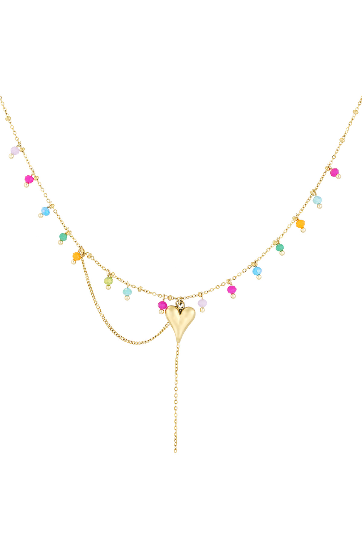 Necklace love wins - Gold color