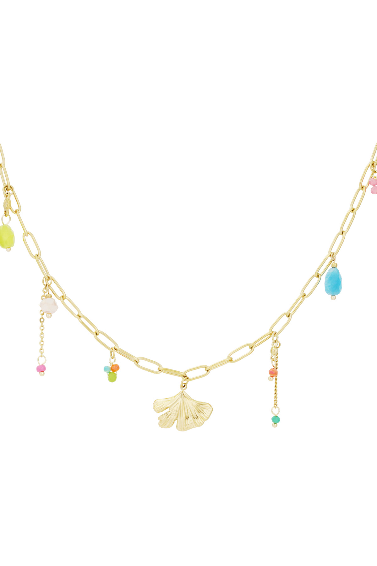 Vivid vibes necklace - Gold color h5 