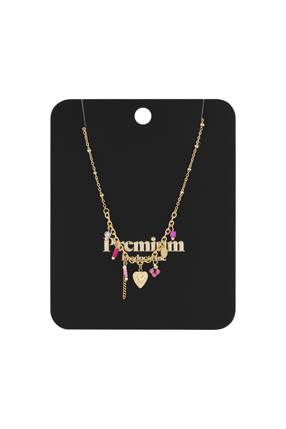 Pink fiesta necklace - Gold color h5 Picture2