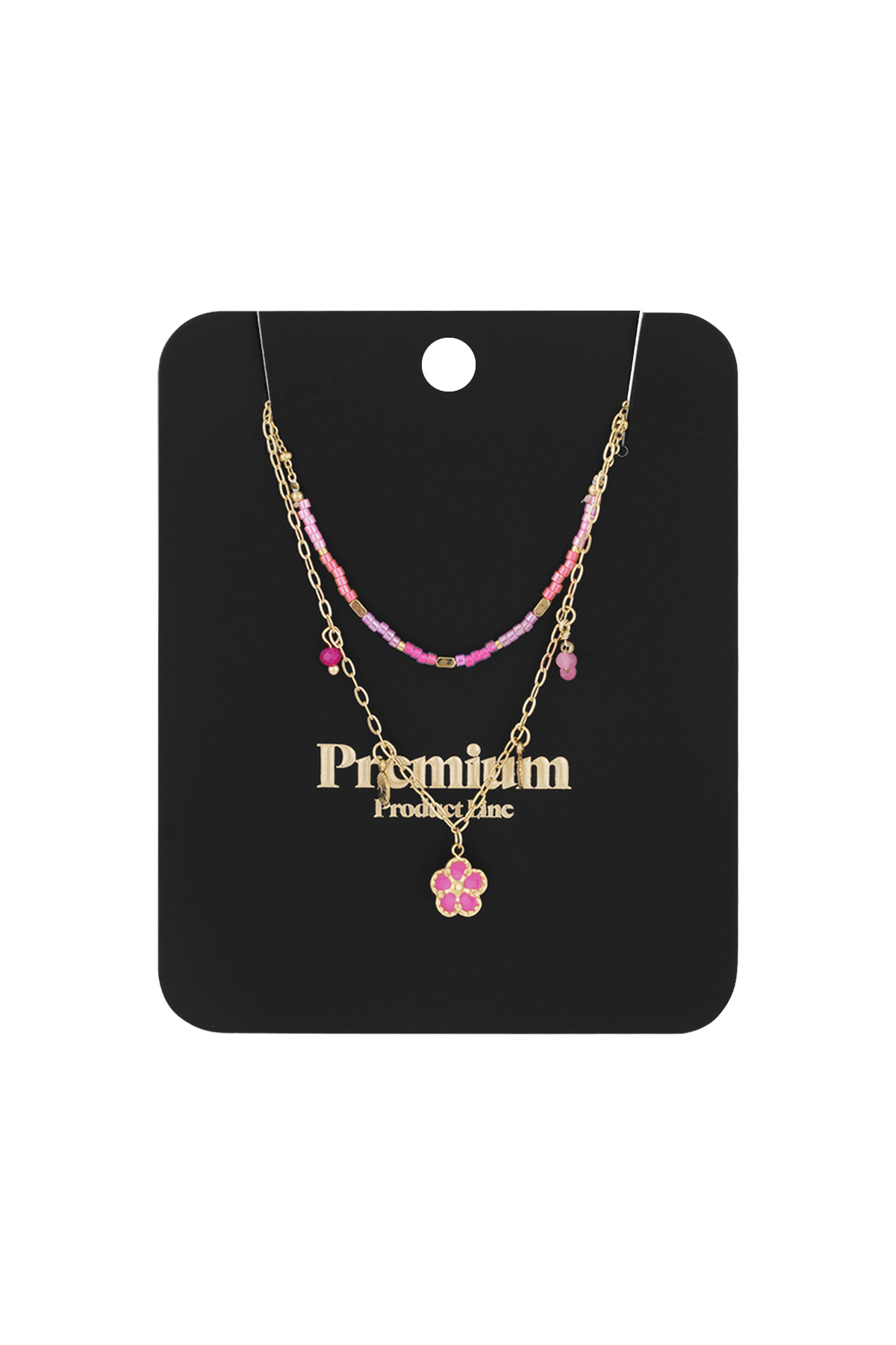 Necklace pink dream - Gold color Picture3