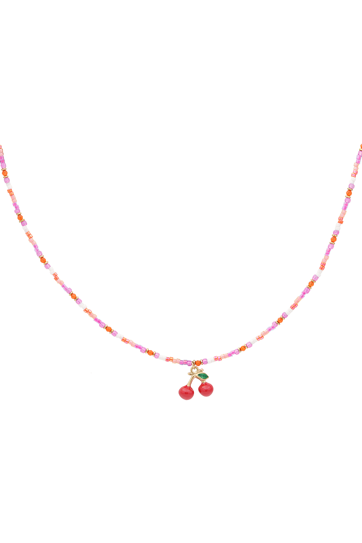 Ketting cherry moment - Roze multi 2