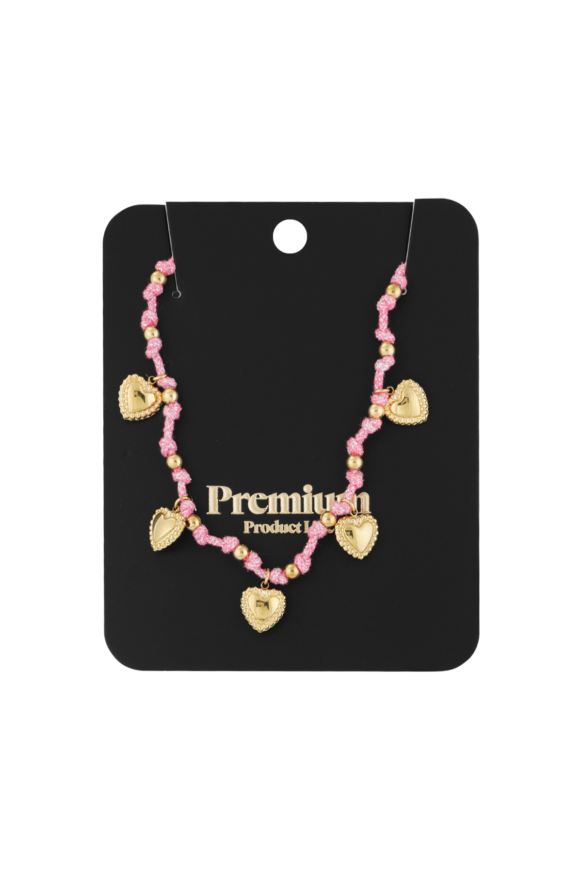 Cozy hearts necklace - Fuchsia h5 Picture3