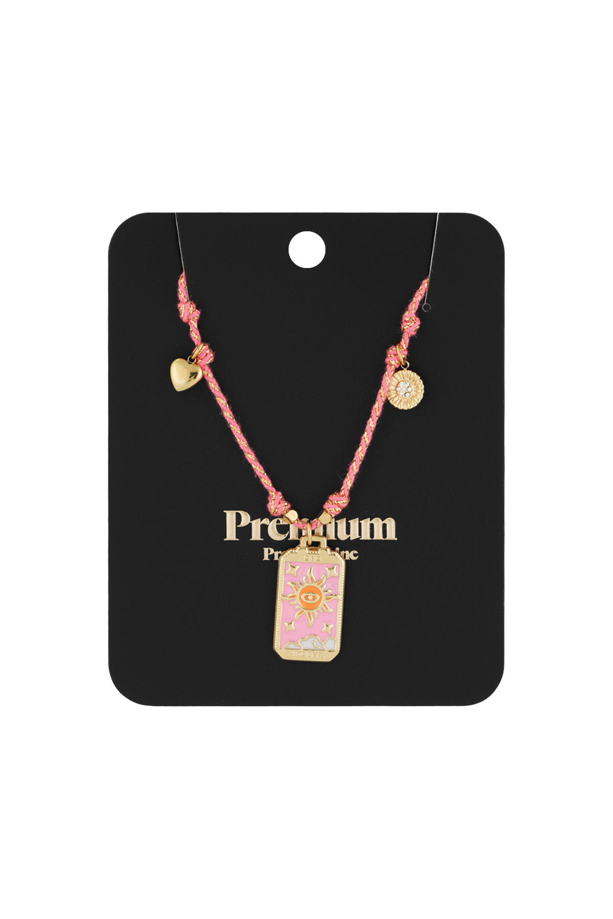 Aurora necklace - Pink & gold color h5 Picture3