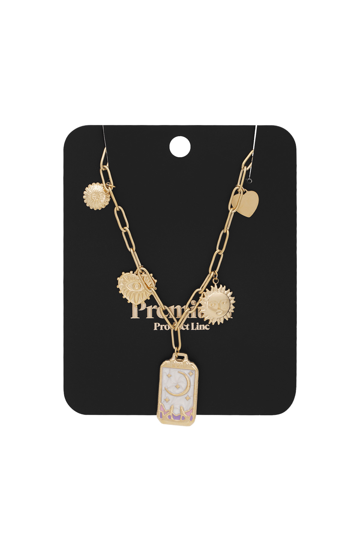 Charm necklace magic moon - Gold color Picture2