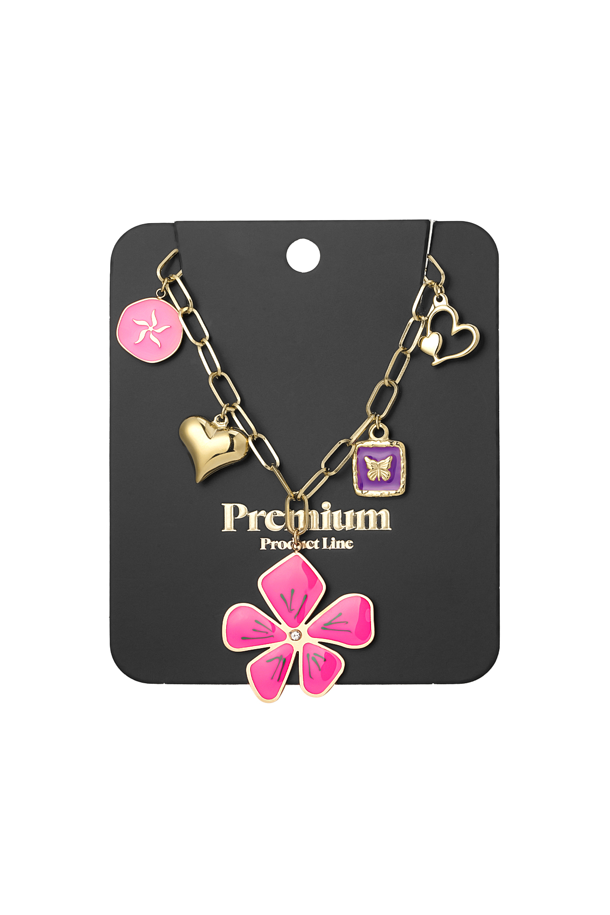 Floral fusion necklace - gold h5 Picture2