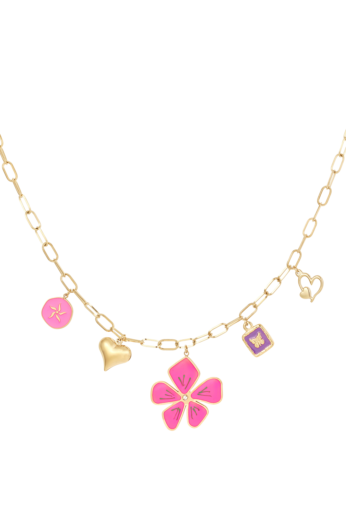 Floral fusion necklace - gold h5 