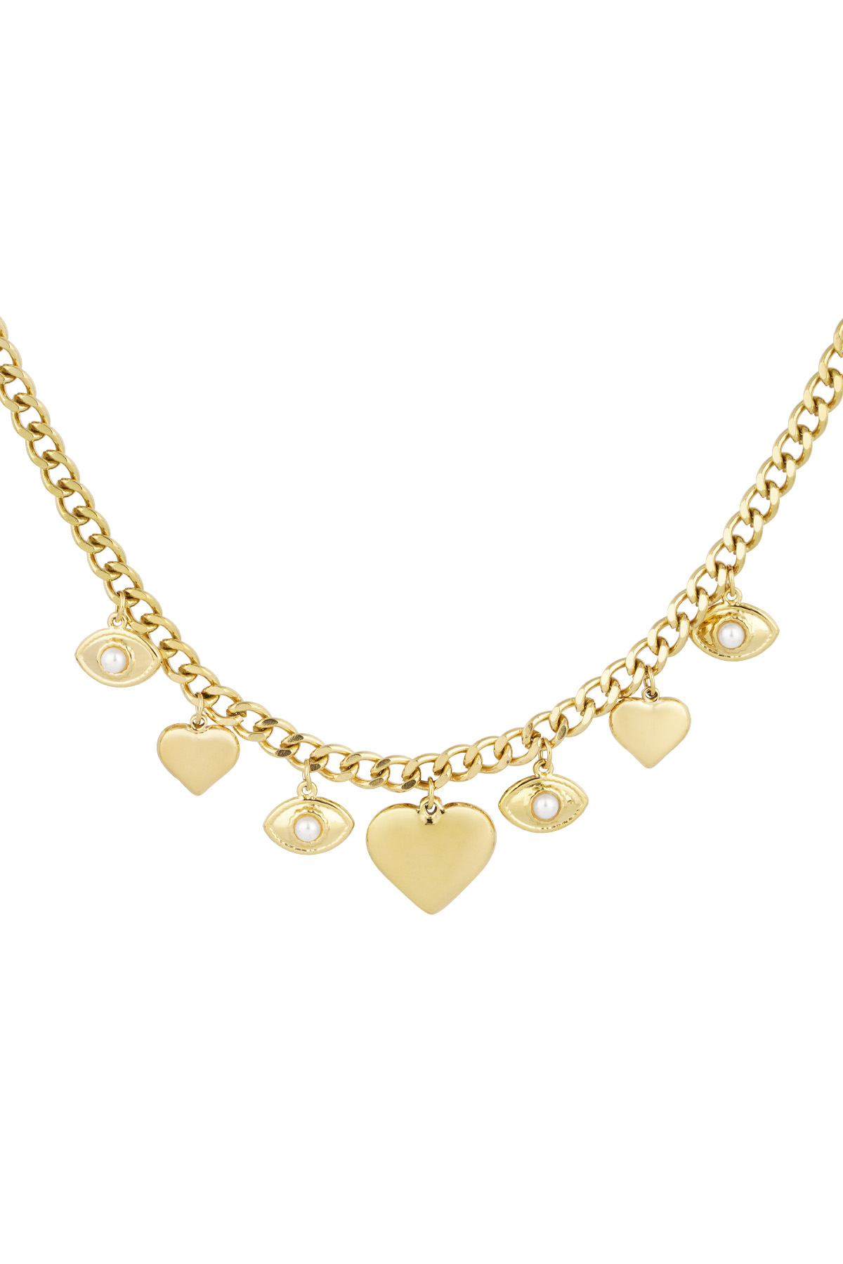 Charm necklace eyes on the price - Gold color h5 