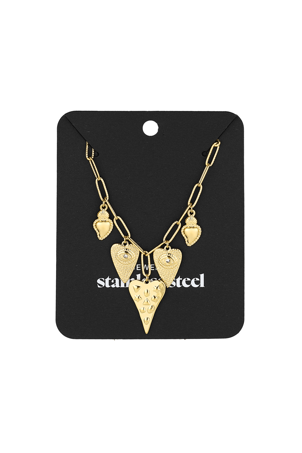 Cherished hearts necklace - Gold color Picture3