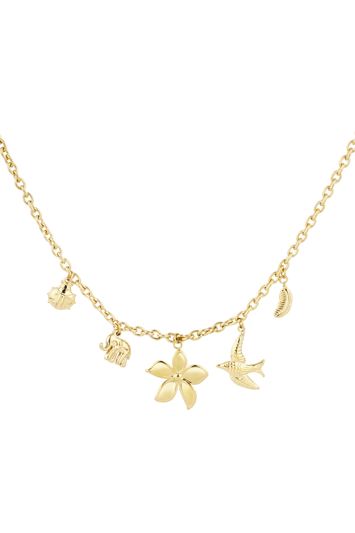 Spirit of nature charm necklace - Gold color h5 