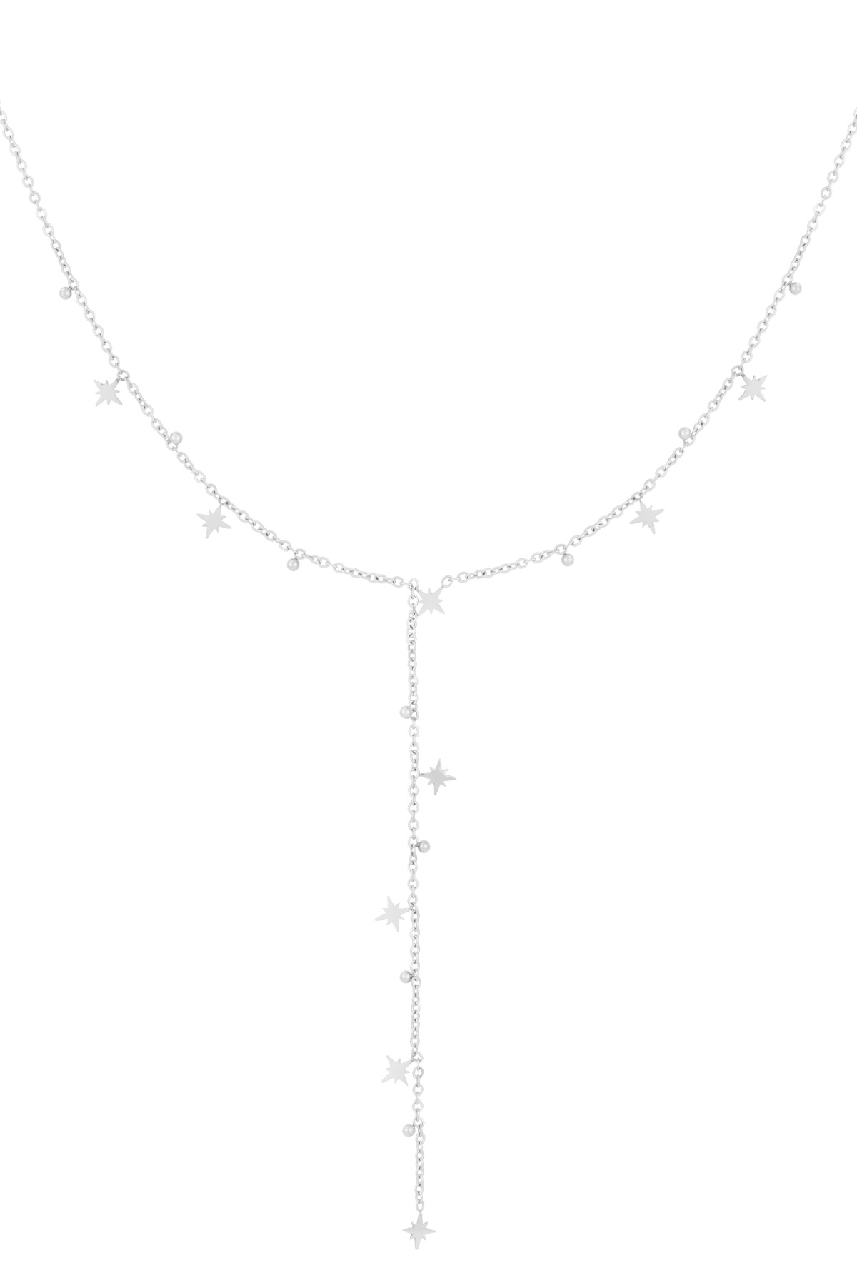 Shining stars necklace - Silver color h5 