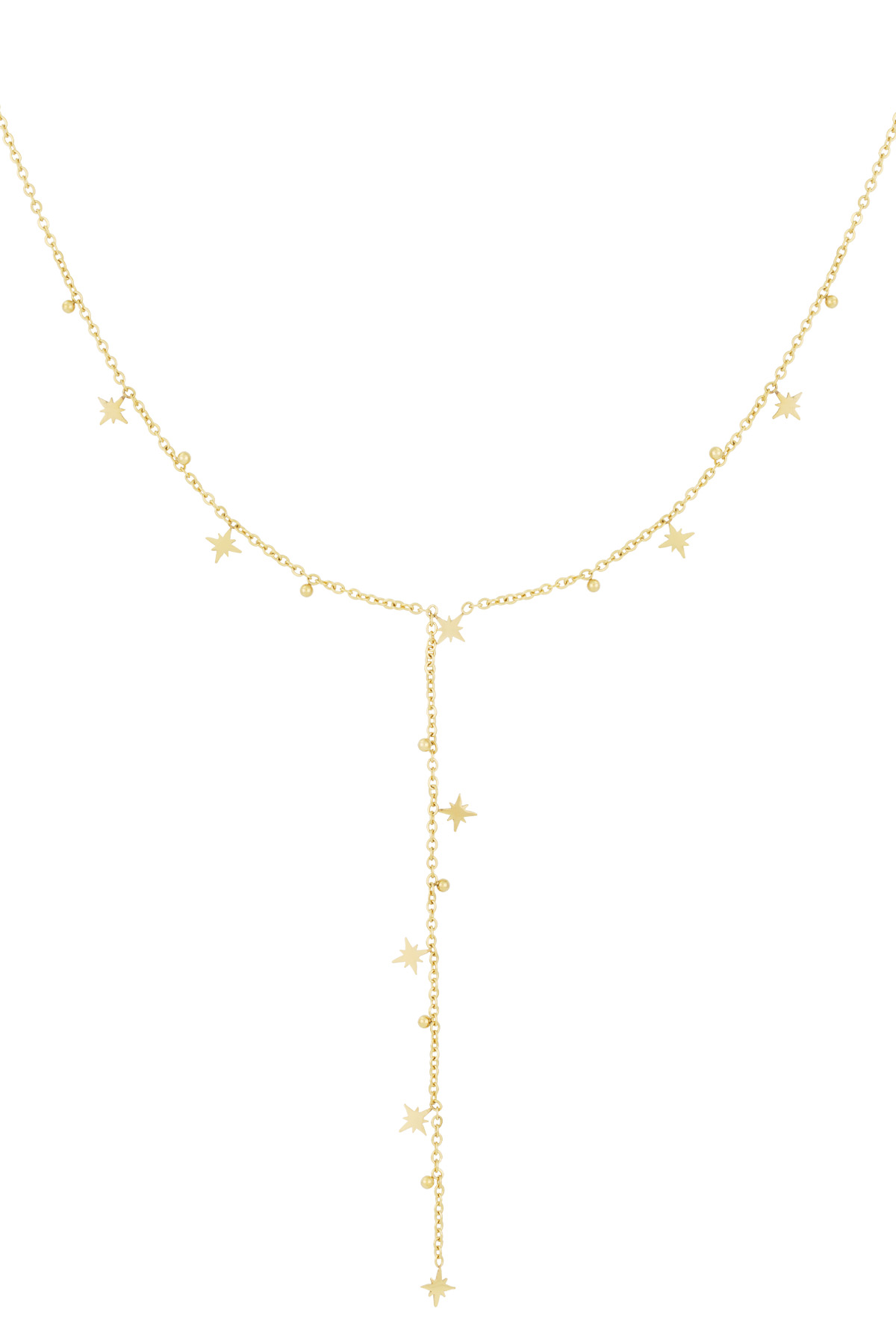 Shining stars necklace - Gold color h5 