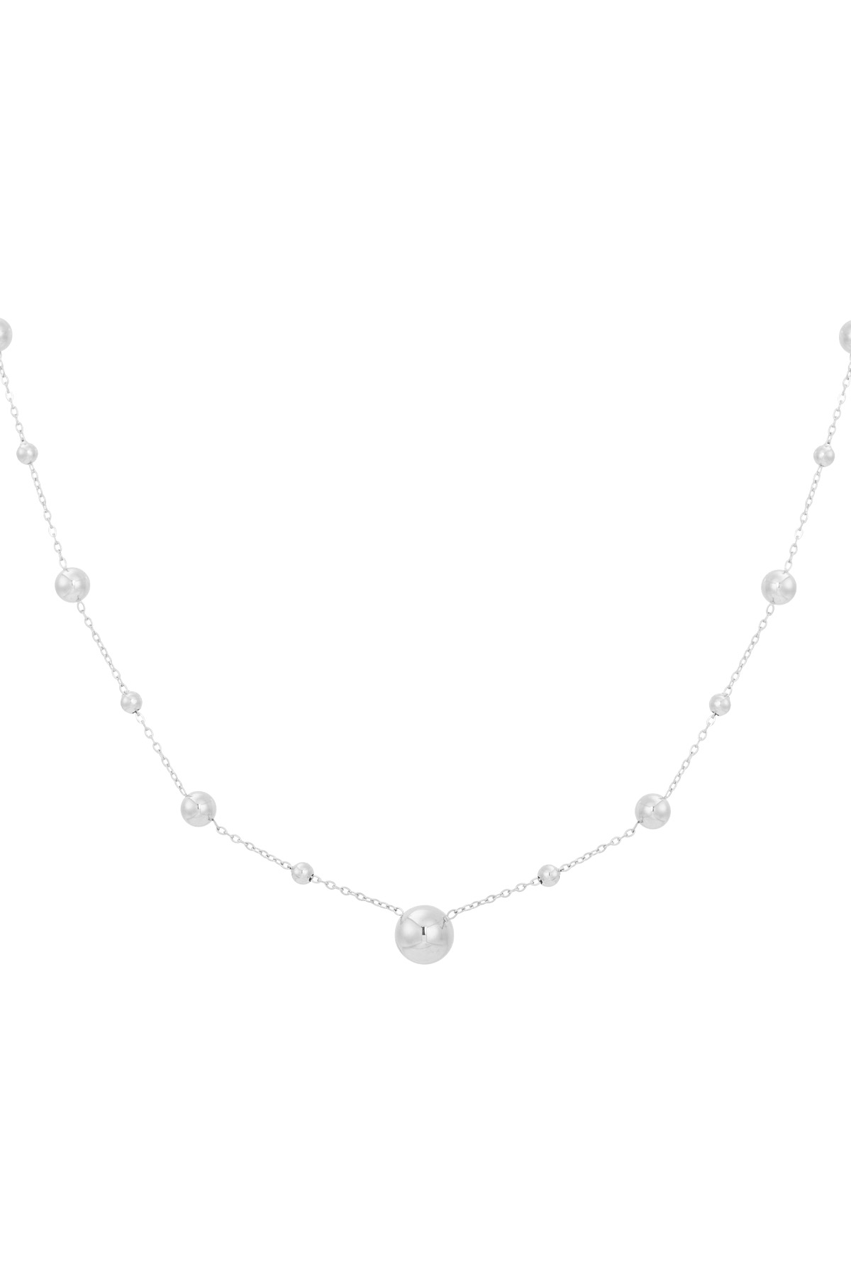 Basic party necklace - Silver color h5 