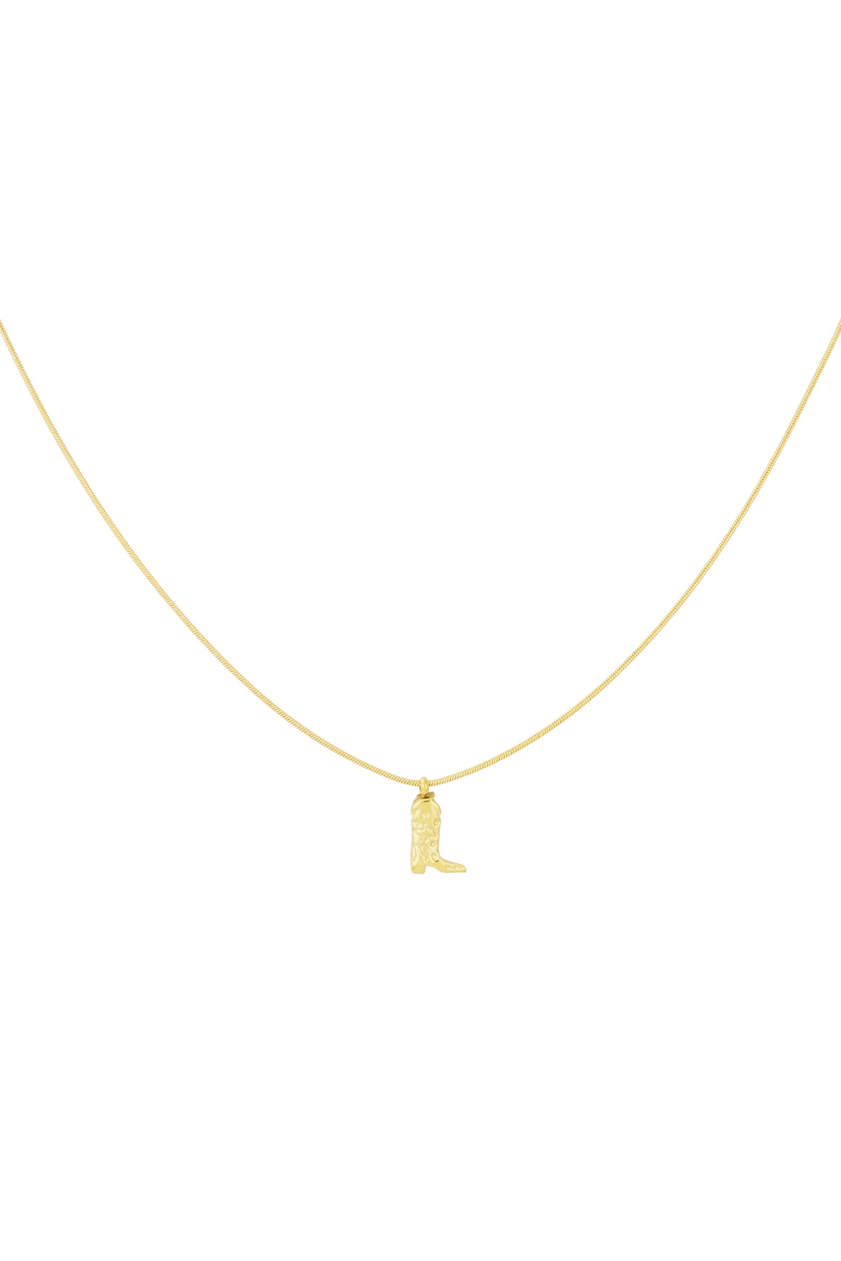 Cowgirl necklace - Gold color h5 