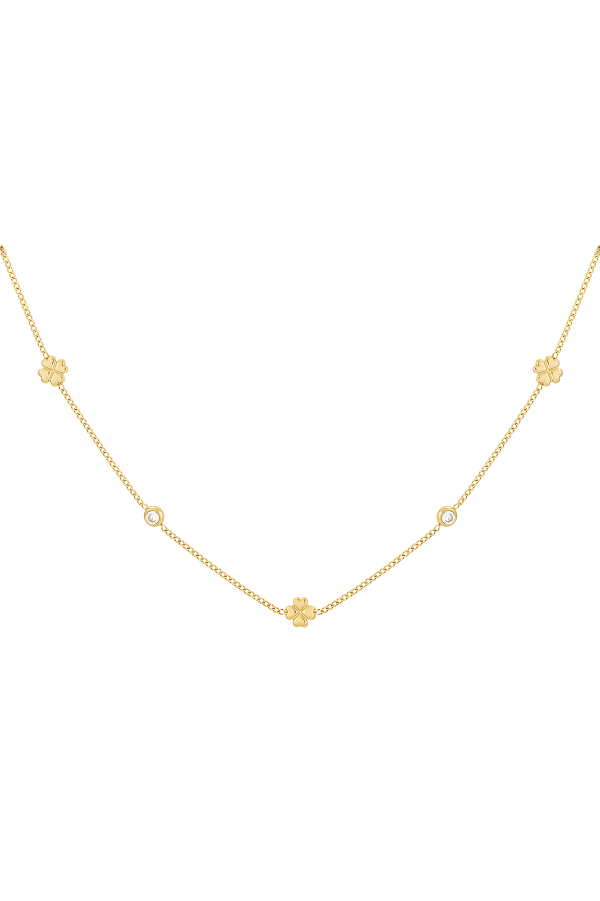 Gleaming luck necklace - Gold color h5 