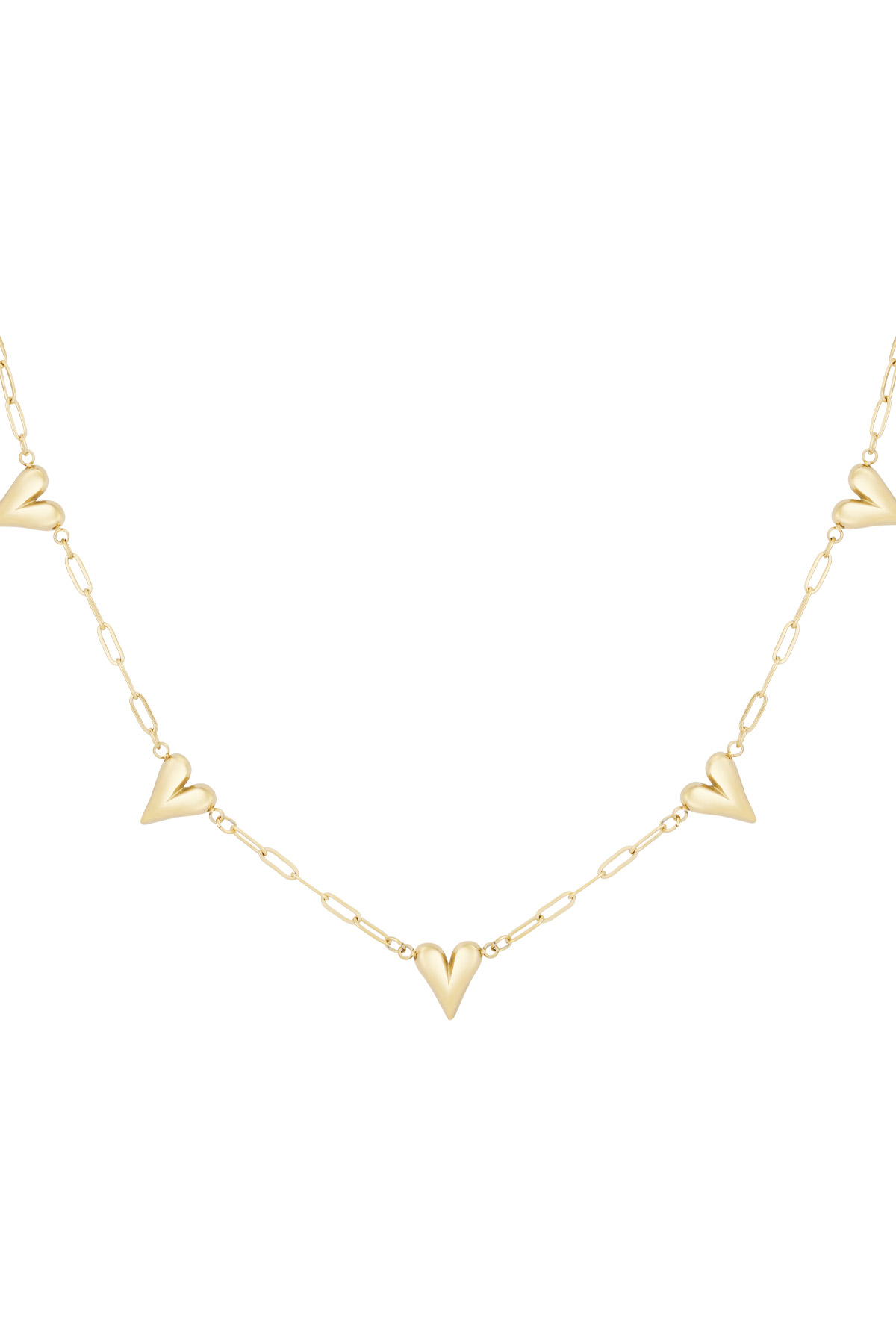 Hearts unfolded necklace - Gold color