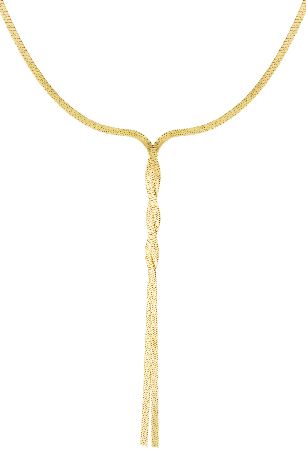 Twisted necklace - Gold color h5 