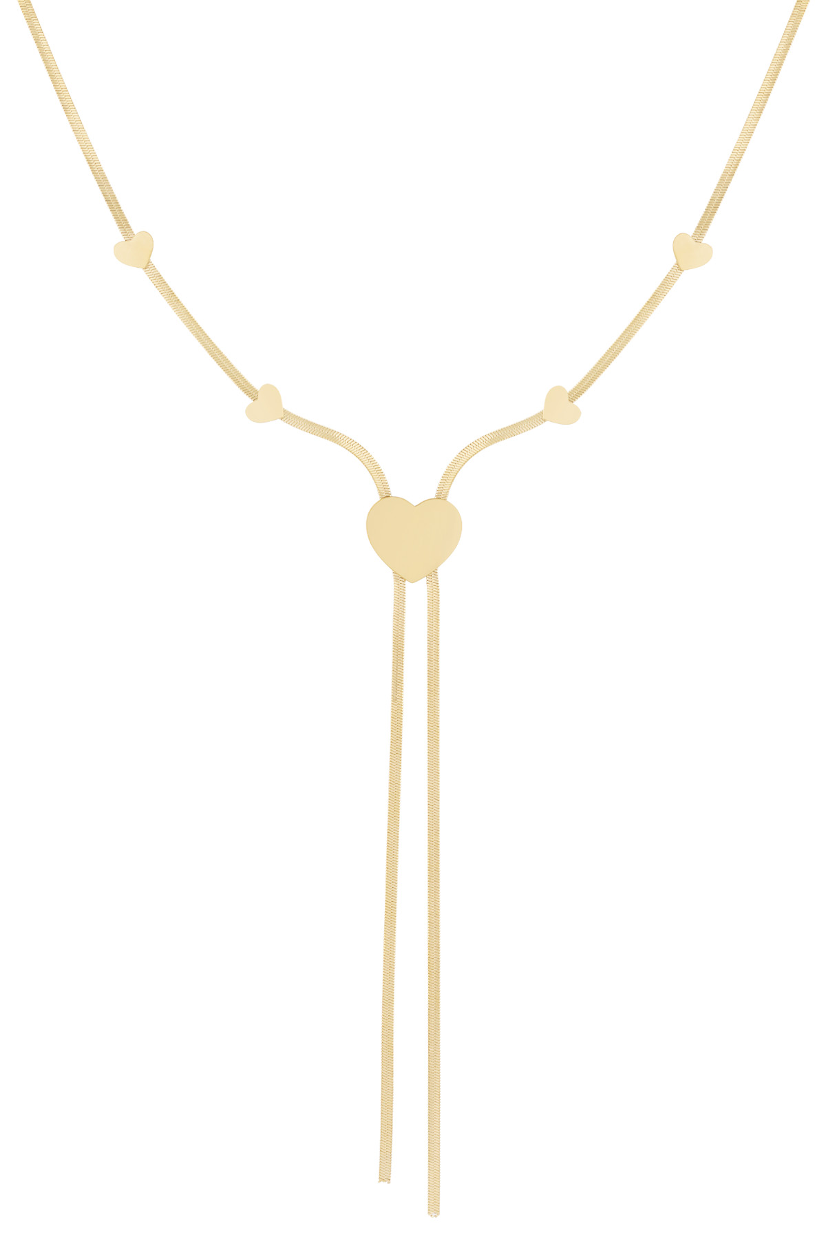 Heartstrings necklace - Gold color h5 