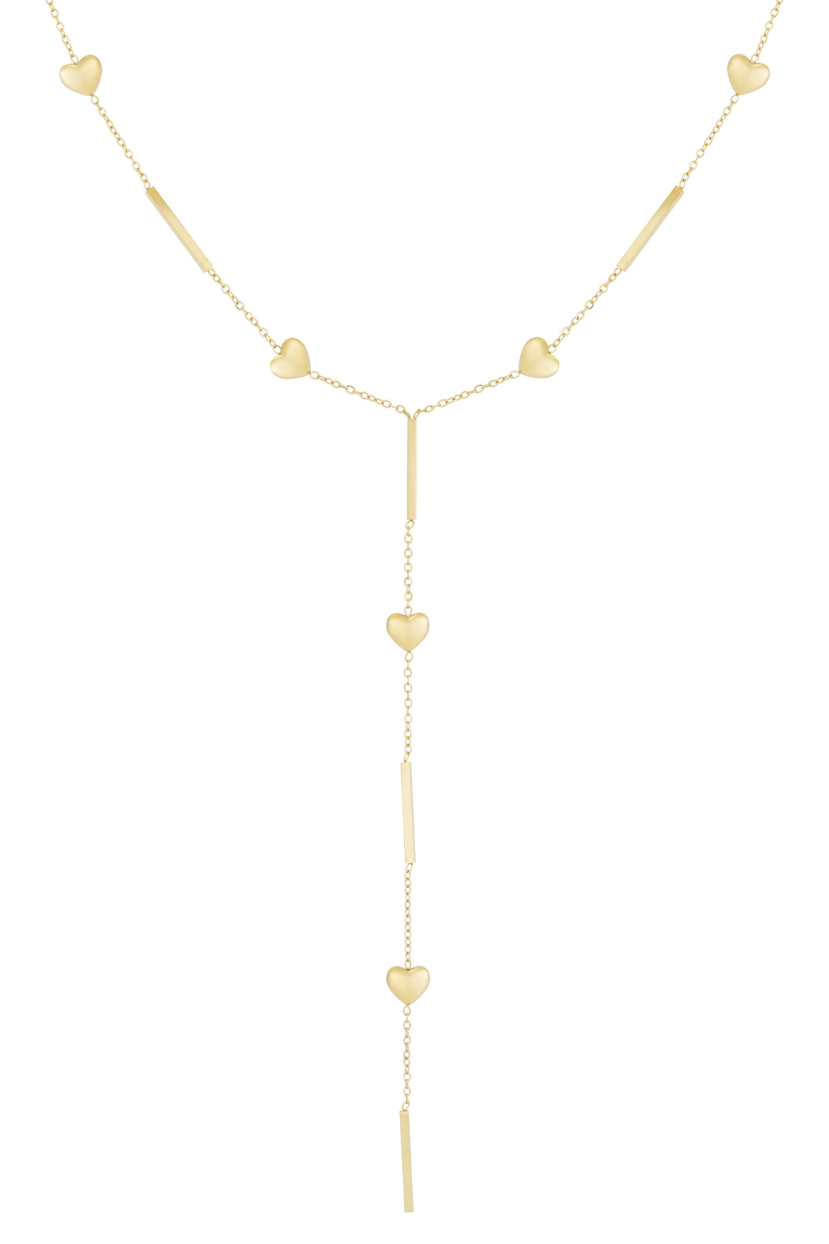 Simple heart necklace - Gold color h5 