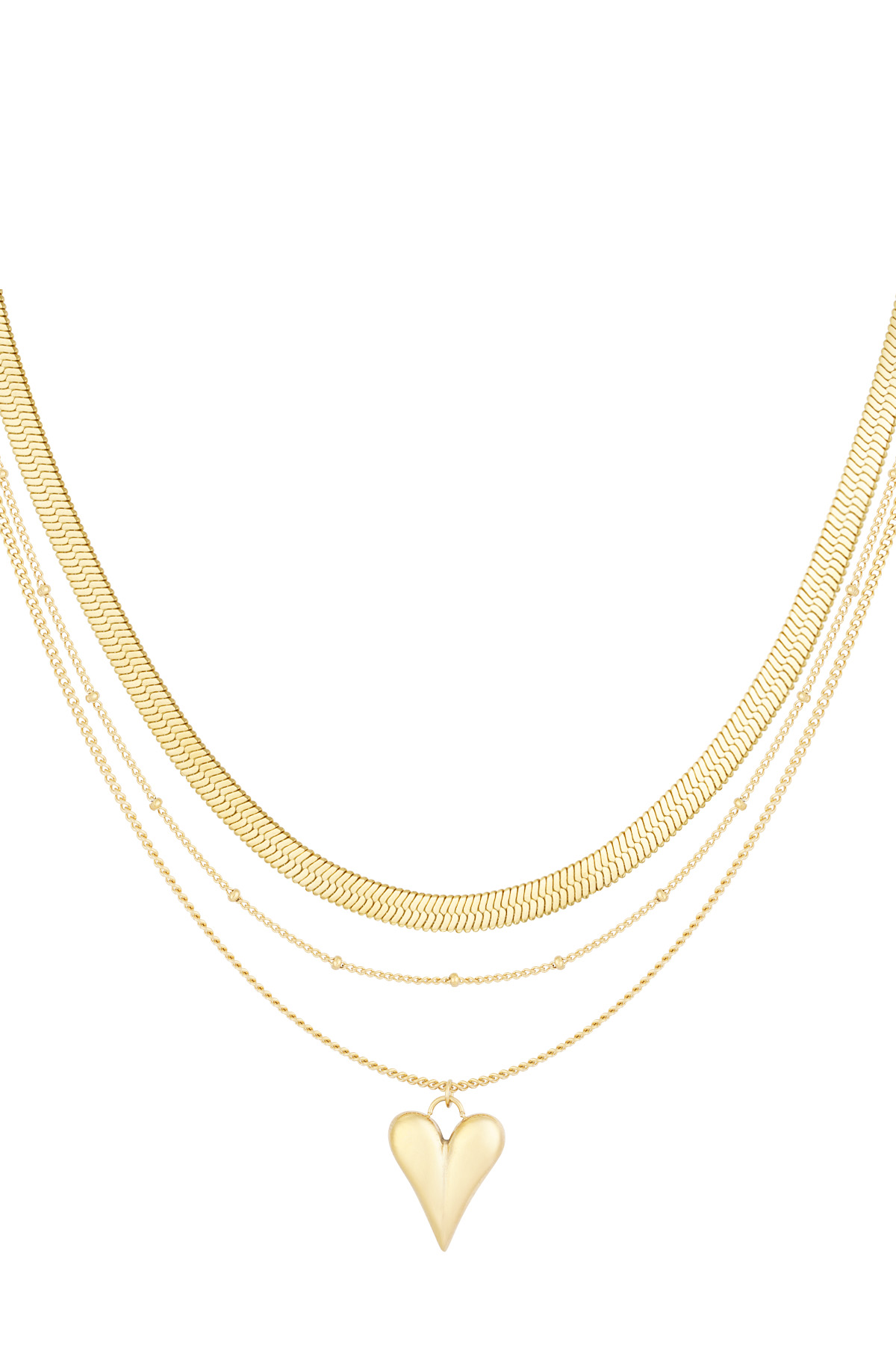 Loving layers necklace - Gold color h5 