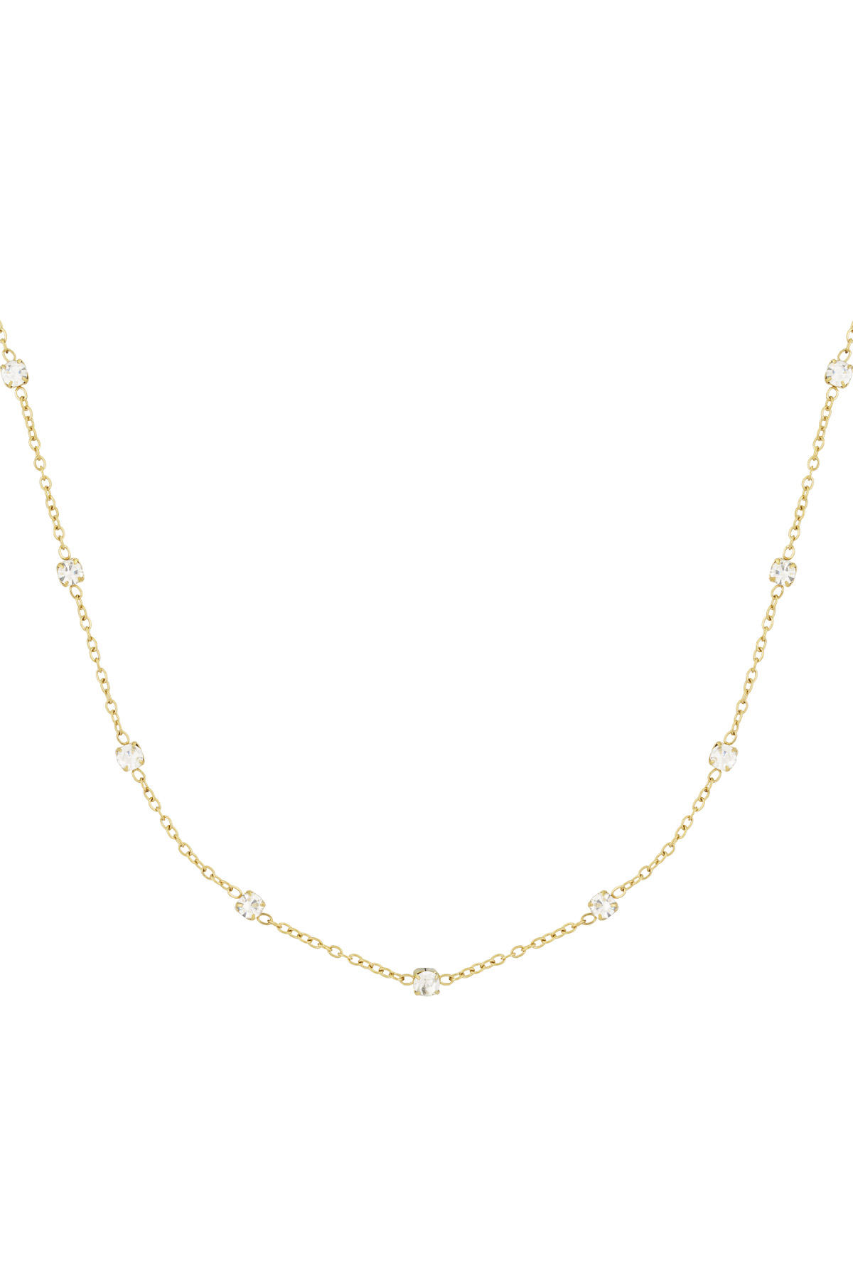 Diamond whisper necklace - Gold color