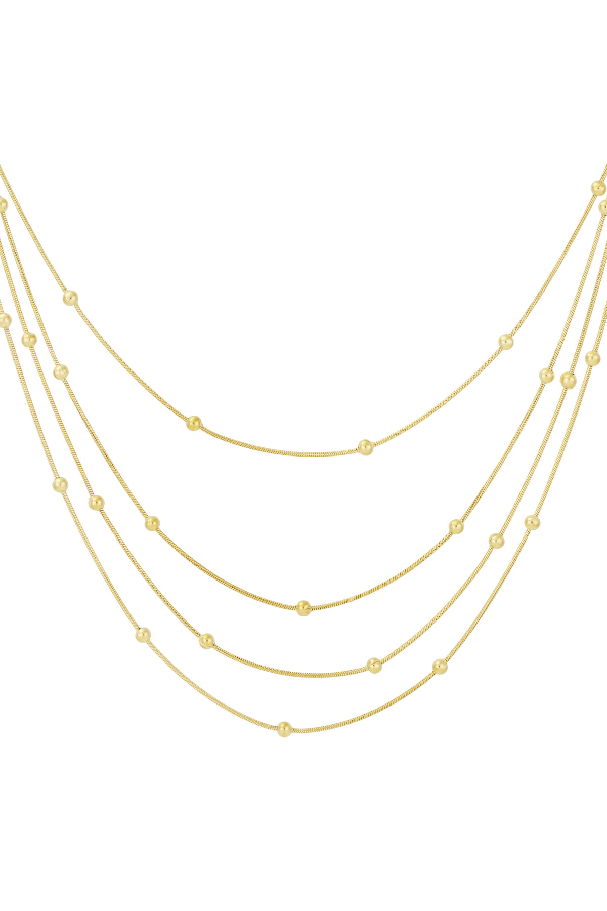 Dotty layers necklace - Gold color